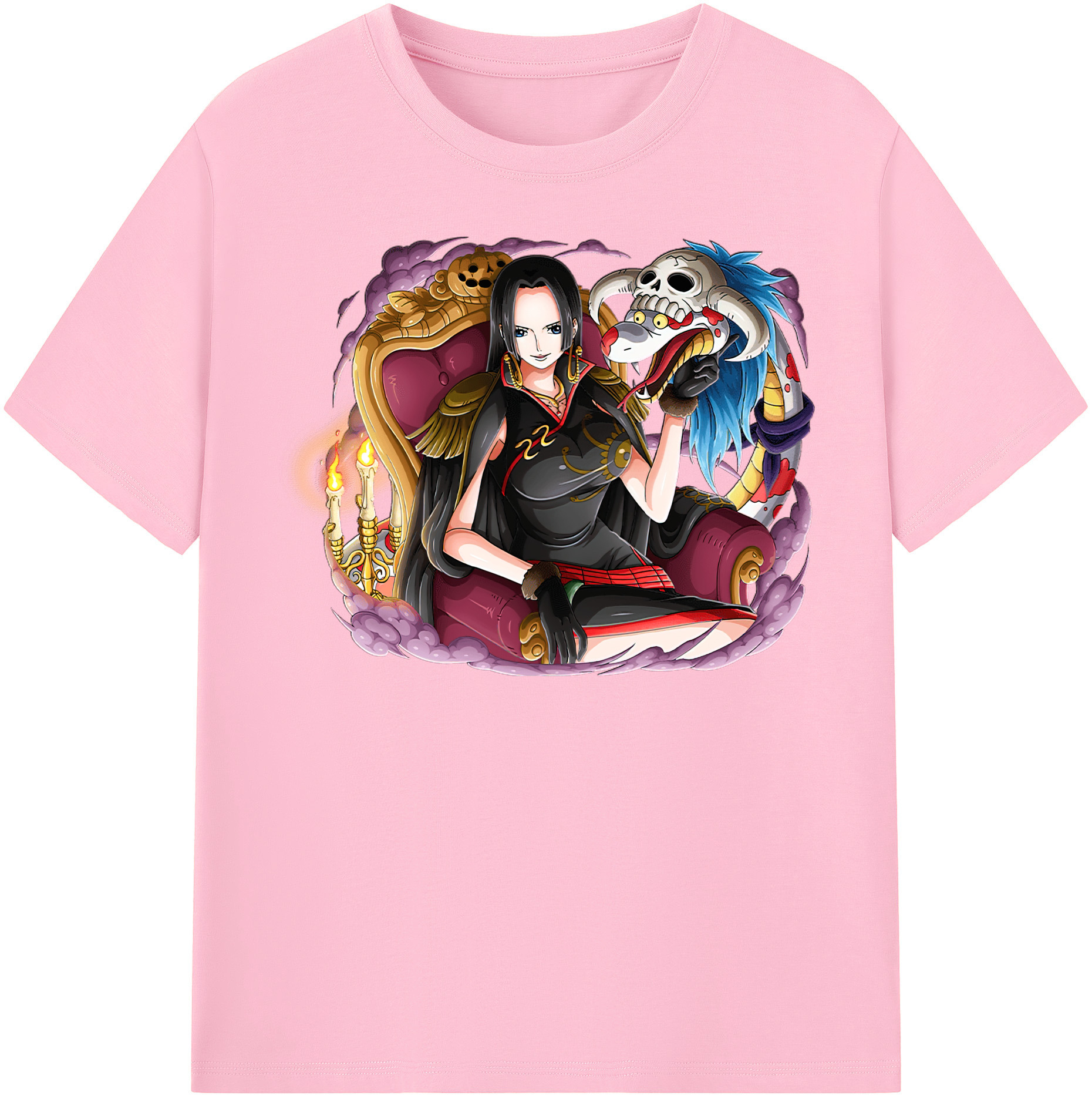 ワンピース ボア・ハンコック ONE PIECE Boa·Hancock 綿100％半袖Tシャツ（フロントプリント）