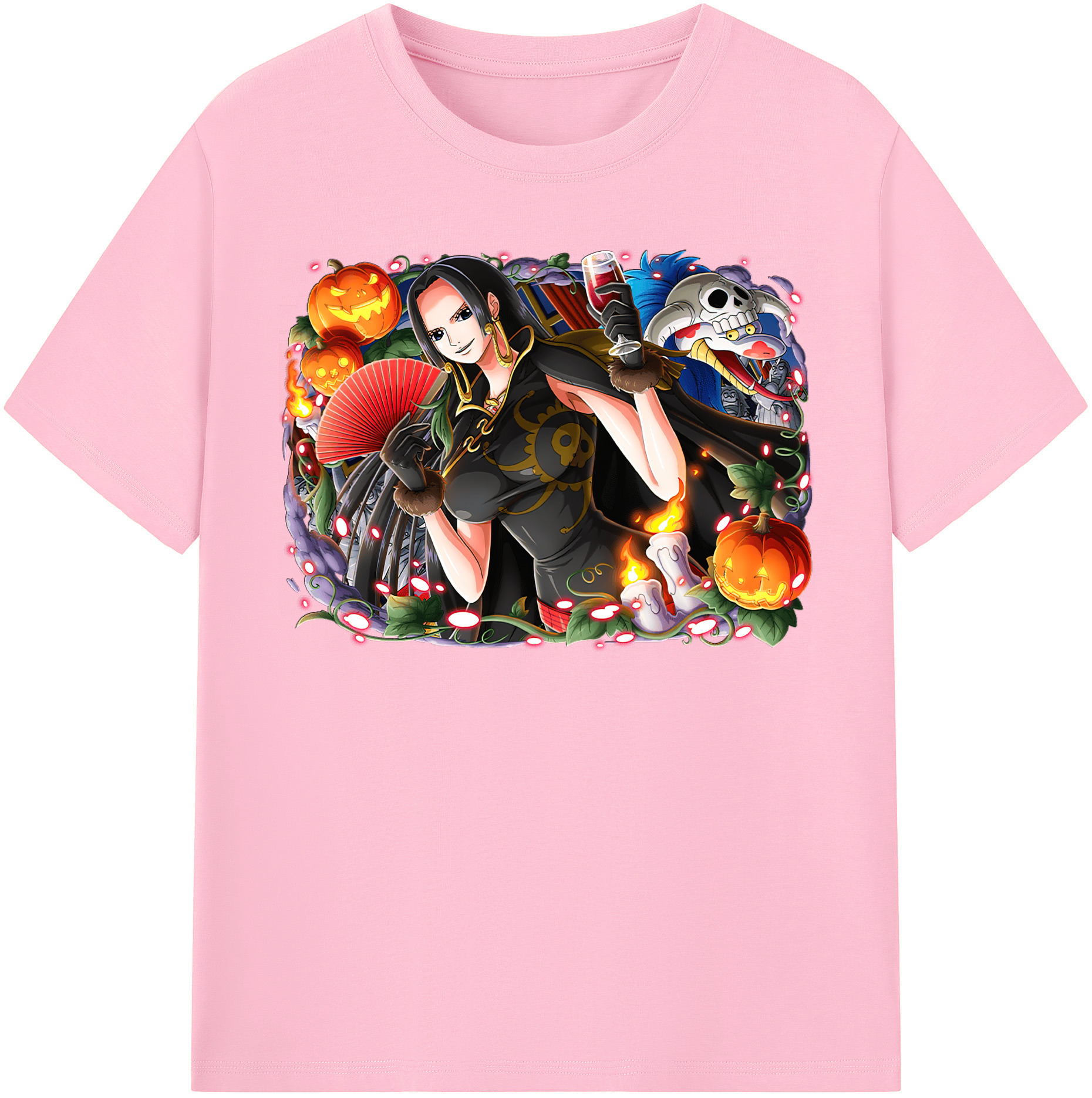 ワンピース ボア・ハンコック ONE PIECE Boa·Hancock 綿100％半袖Tシャツ（フロントプリント）