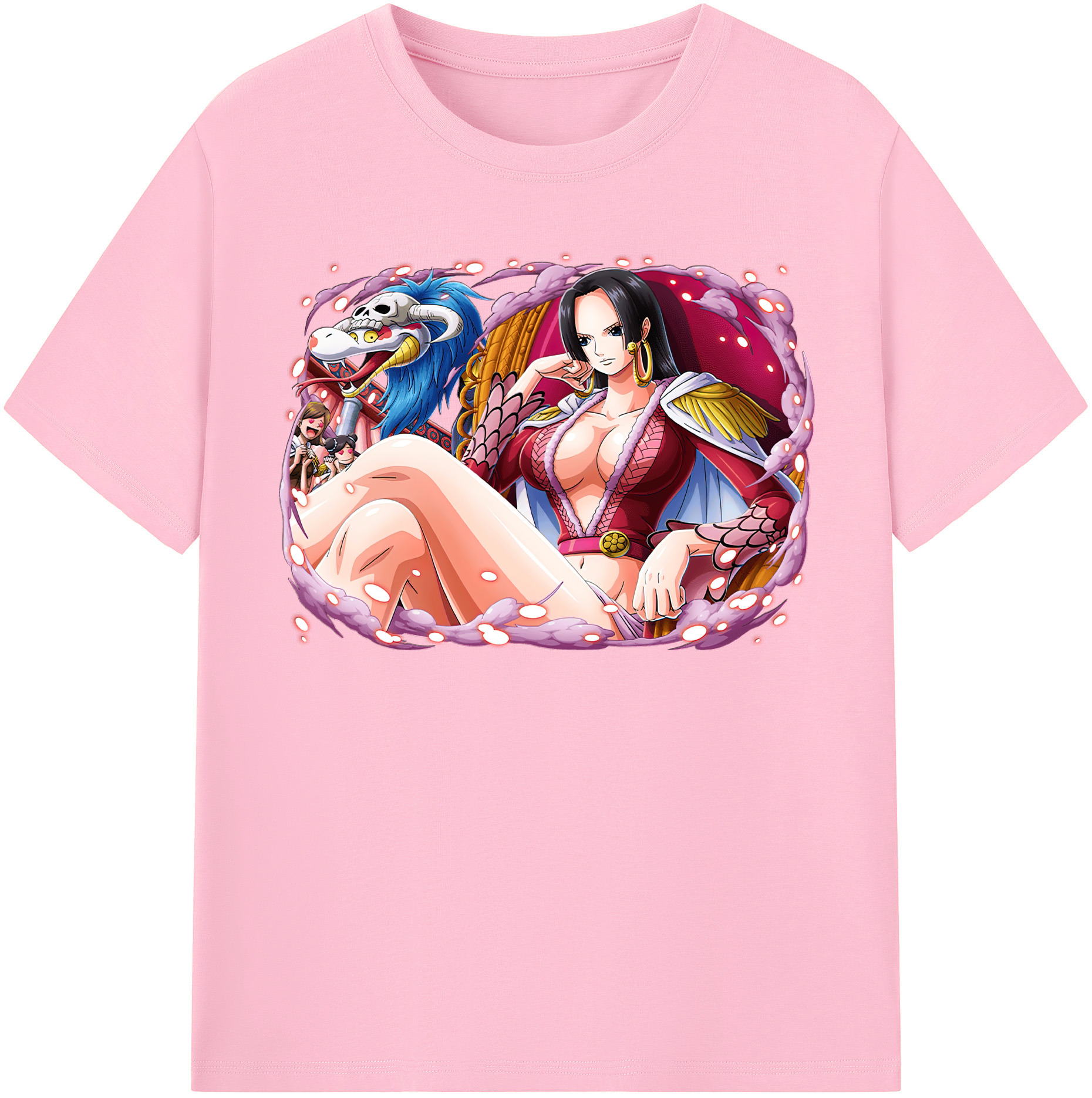 ワンピース ボア・ハンコック ONE PIECE Boa·Hancock 綿100％半袖Tシャツ（フロントプリント）