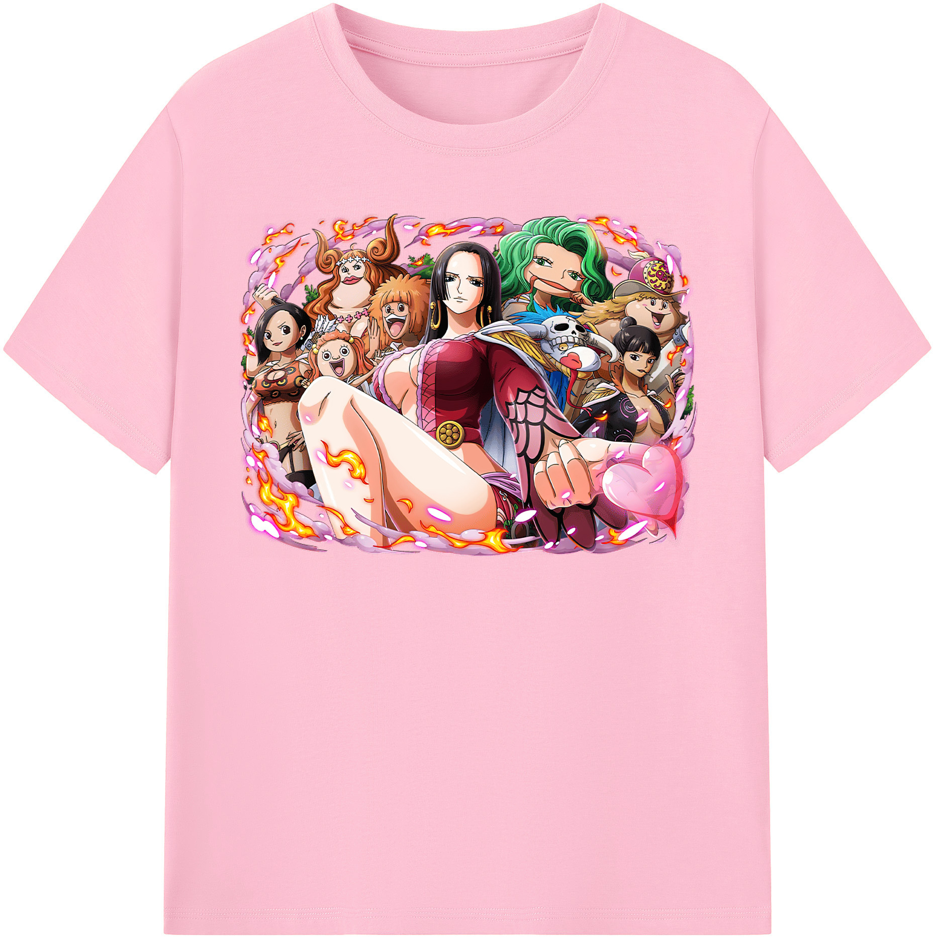 ワンピース ボア・ハンコック ONE PIECE Boa·Hancock 綿100％半袖Tシャツ（フロントプリント）