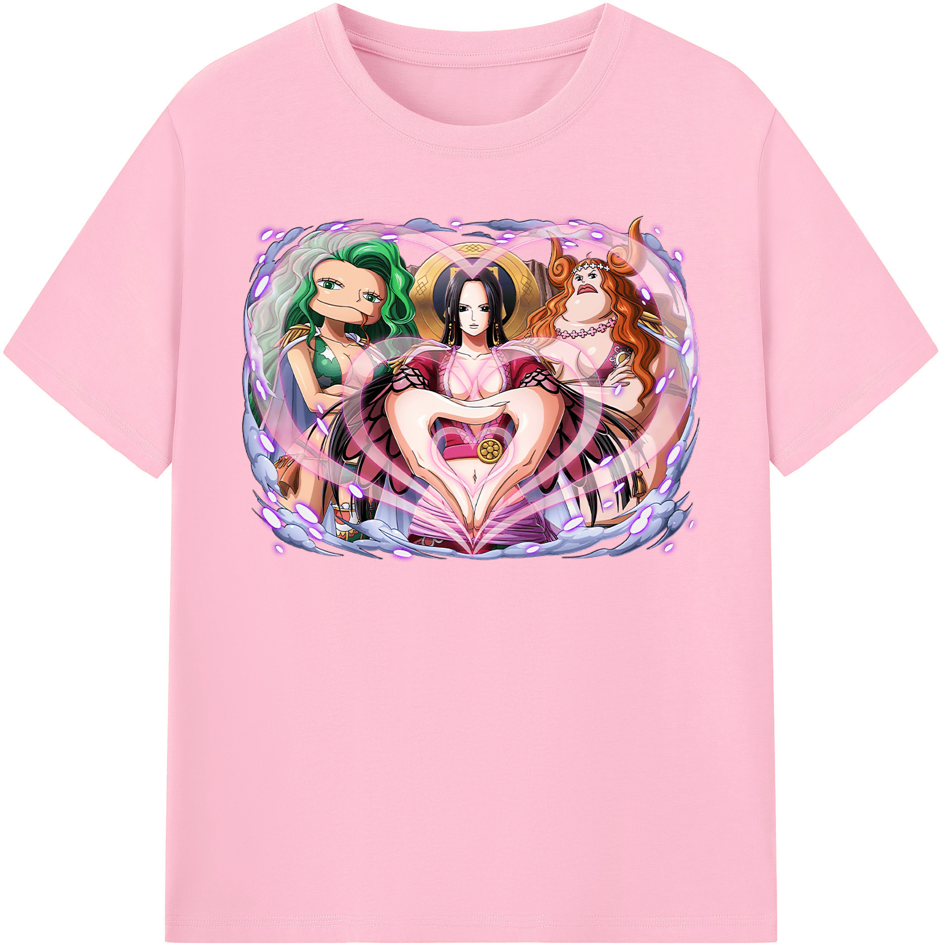 ワンピース ボア・ハンコック ONE PIECE Boa·Hancock 綿100％半袖Tシャツ（フロントプリント）
