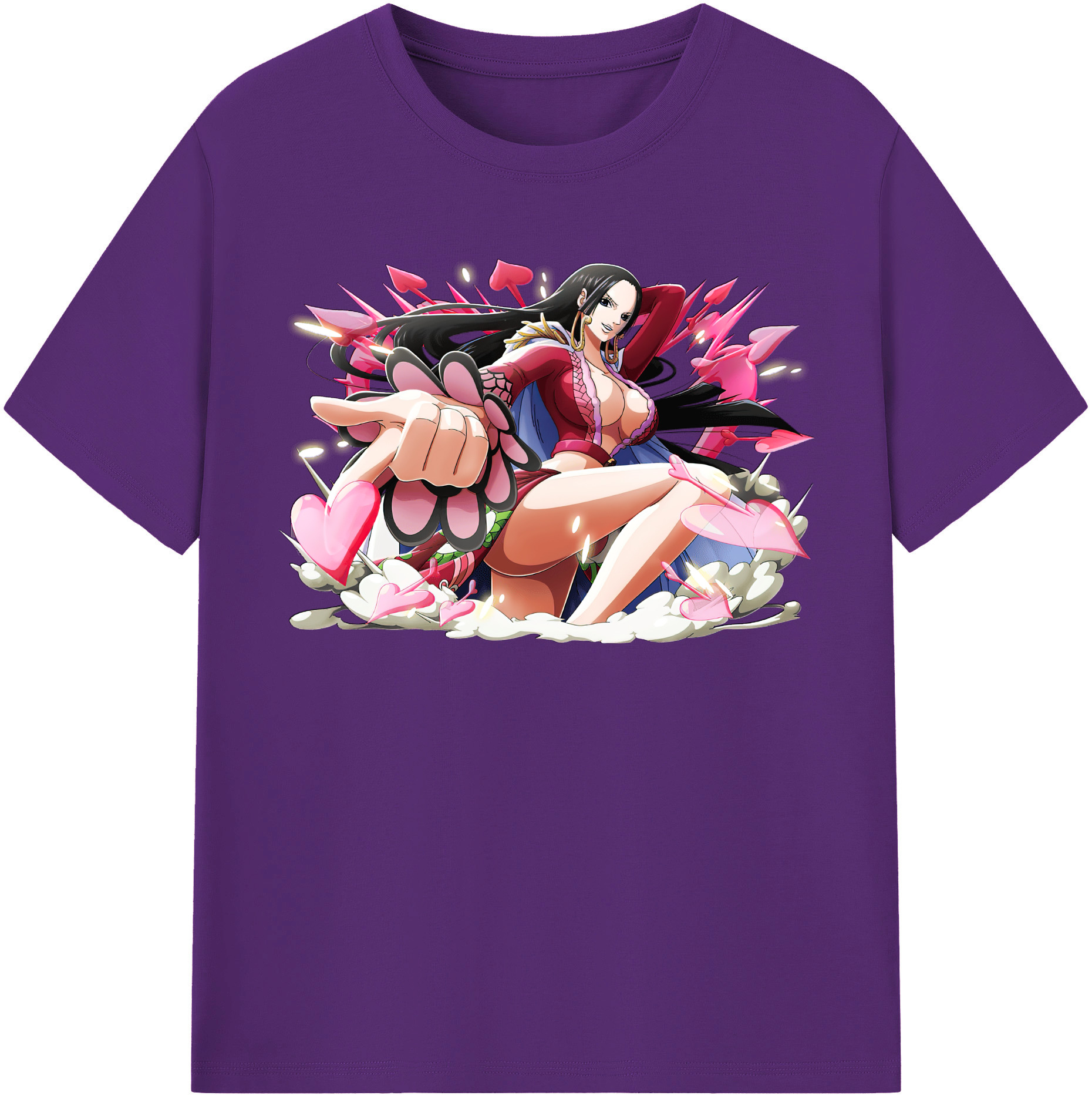ワンピース ボア・ハンコック ONE PIECE Boa·Hancock 綿100％半袖Tシャツ（フロントプリント）