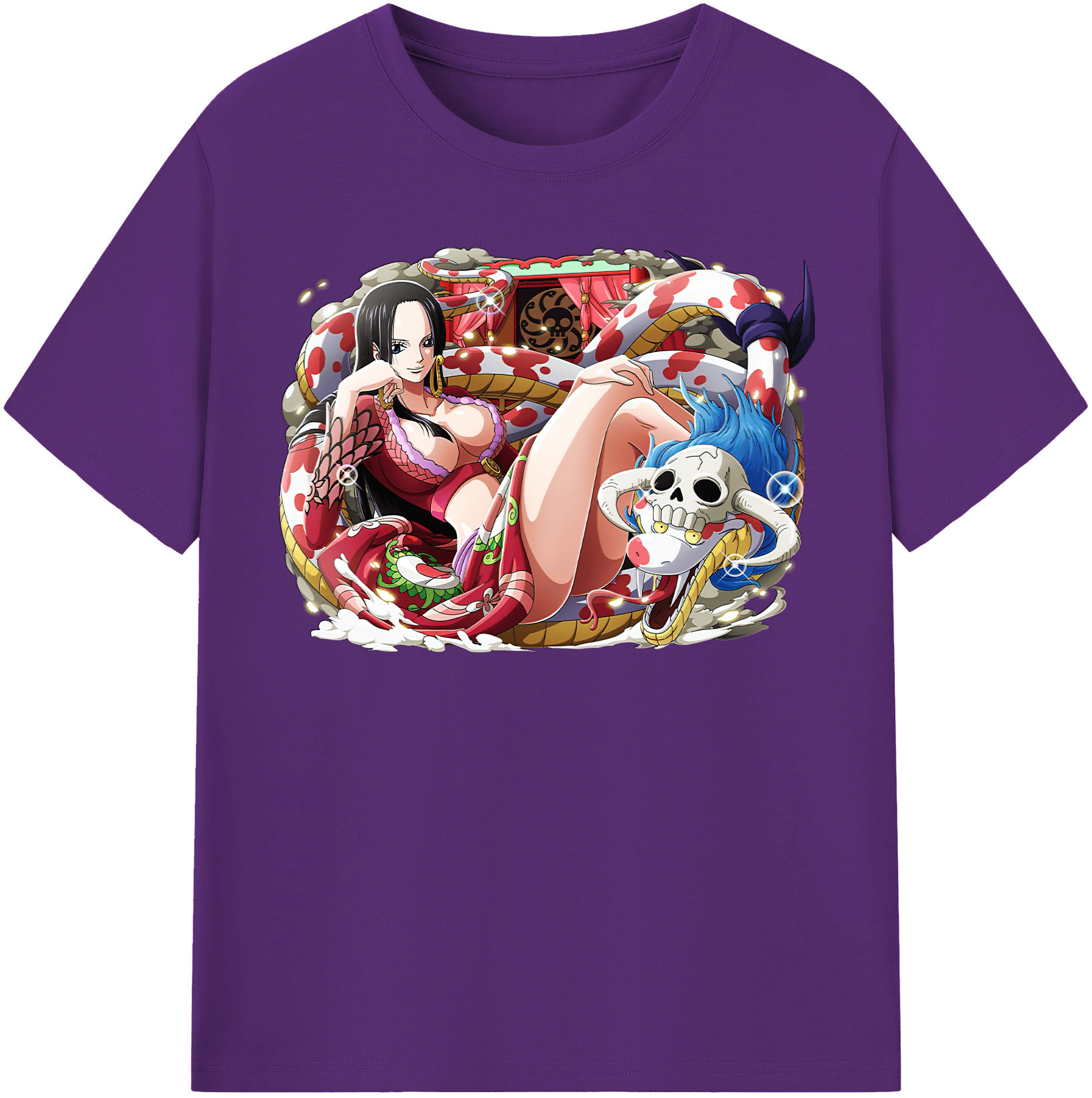 ワンピース ボア・ハンコック ONE PIECE Boa·Hancock 綿100％半袖Tシャツ（フロントプリント）