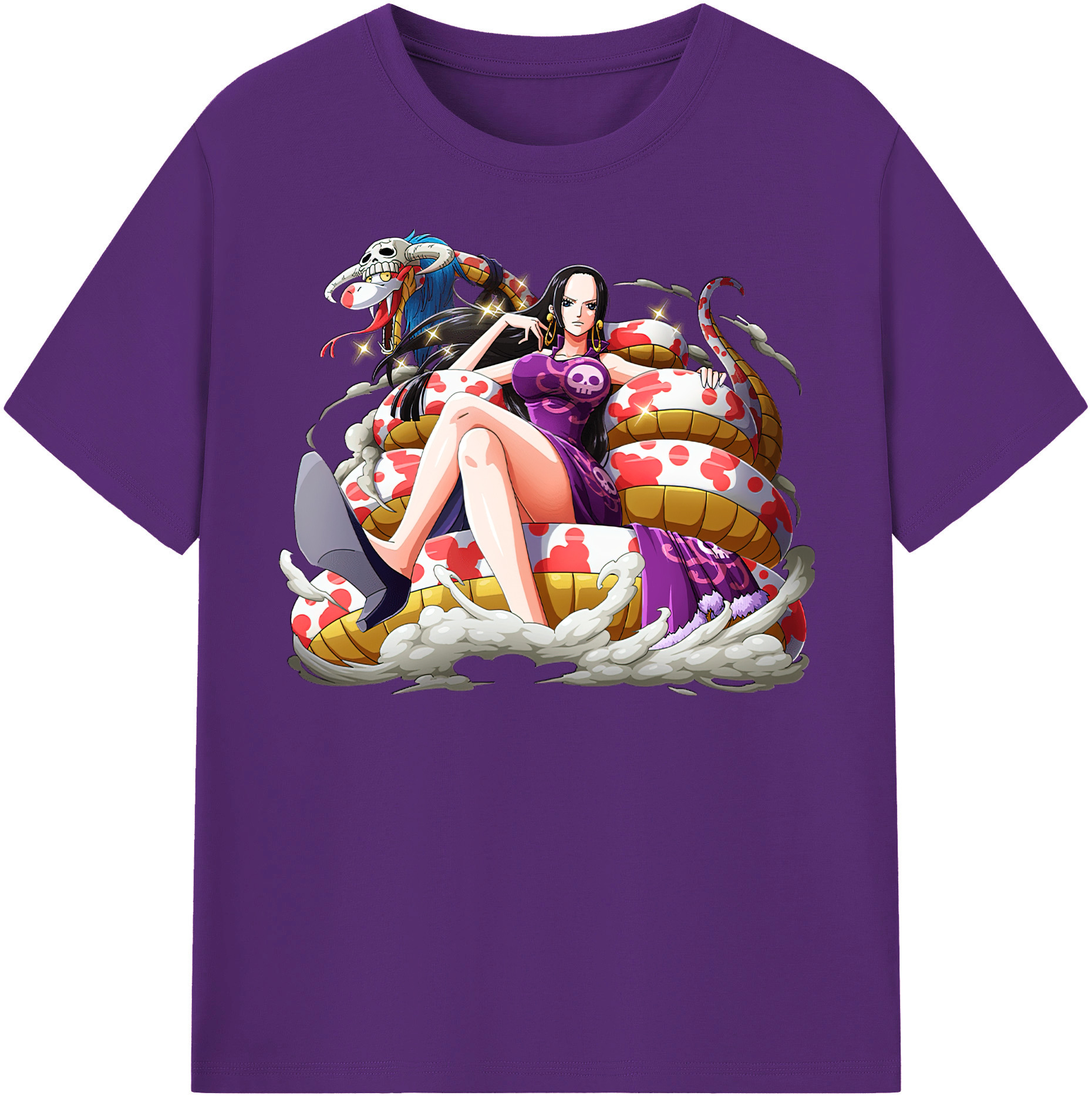 ワンピース ボア・ハンコック ONE PIECE Boa·Hancock 綿100％半袖Tシャツ（フロントプリント）