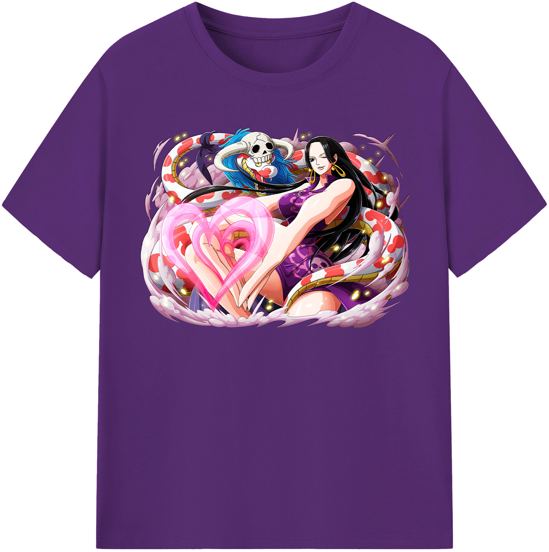 ワンピース ボア・ハンコック ONE PIECE Boa·Hancock 綿100％半袖Tシャツ（フロントプリント）