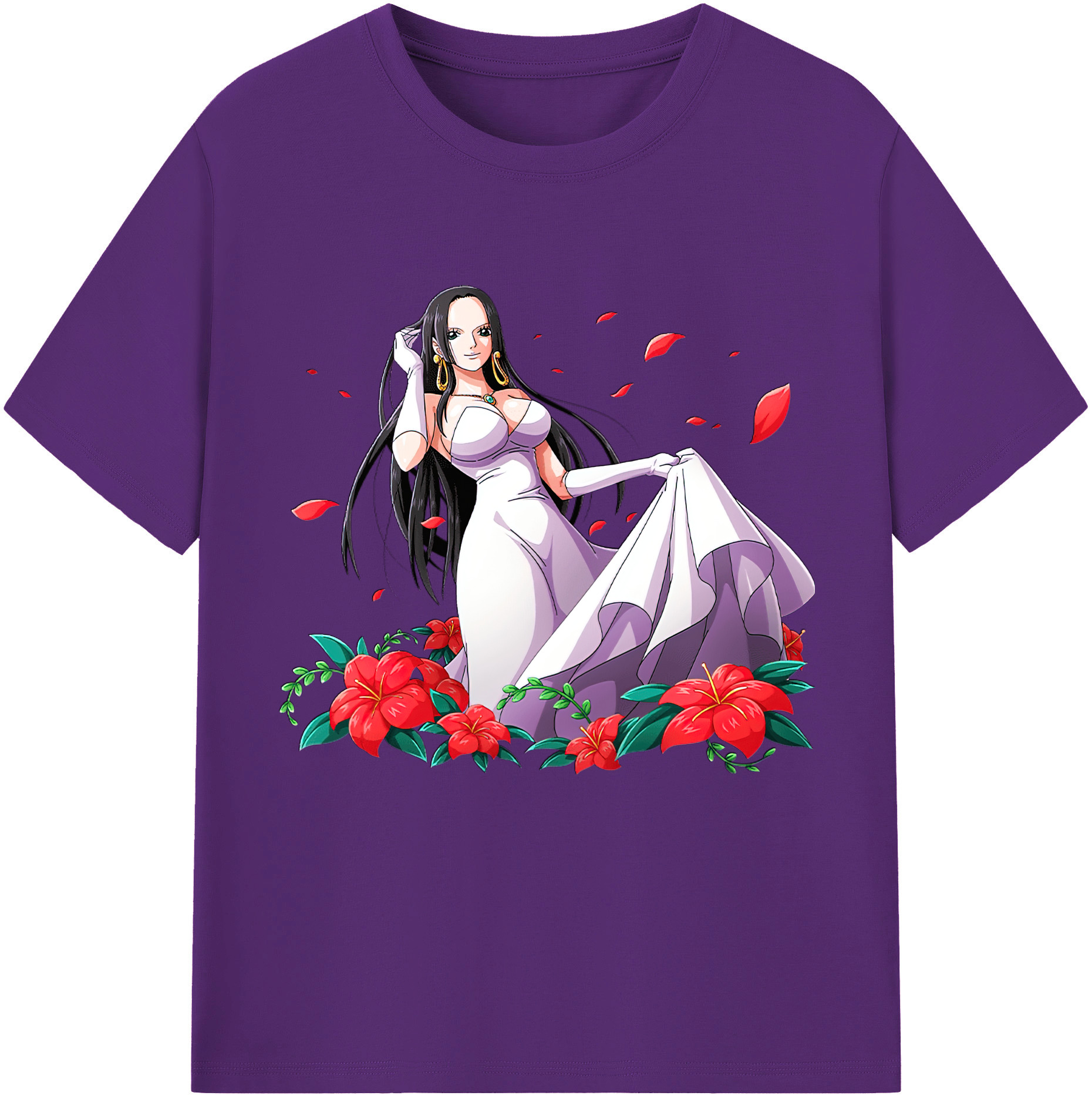 ワンピース ボア・ハンコック ONE PIECE Boa·Hancock 綿100％半袖Tシャツ（フロントプリント）