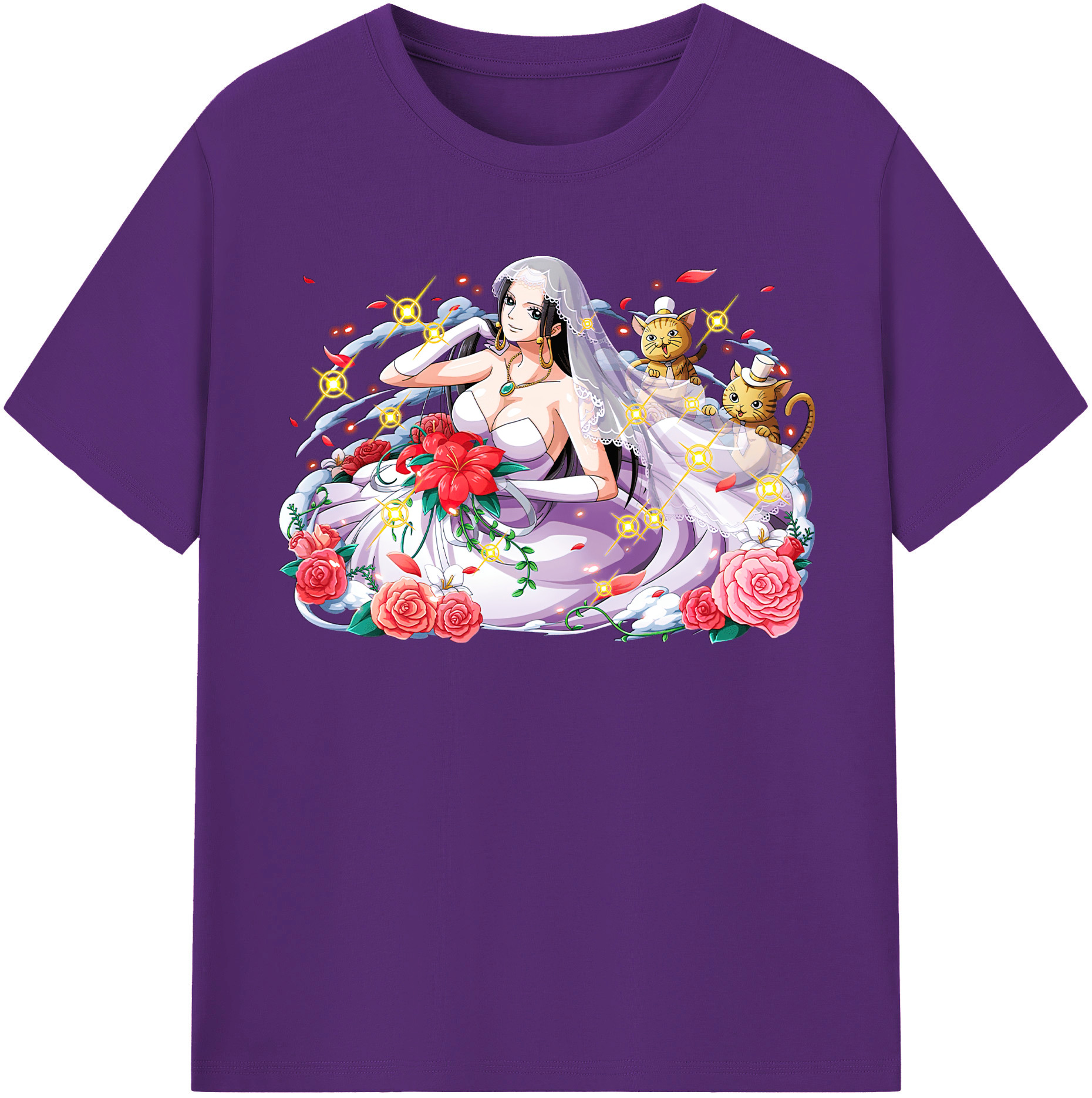ワンピース ボア・ハンコック ONE PIECE Boa·Hancock 綿100％半袖Tシャツ（フロントプリント）