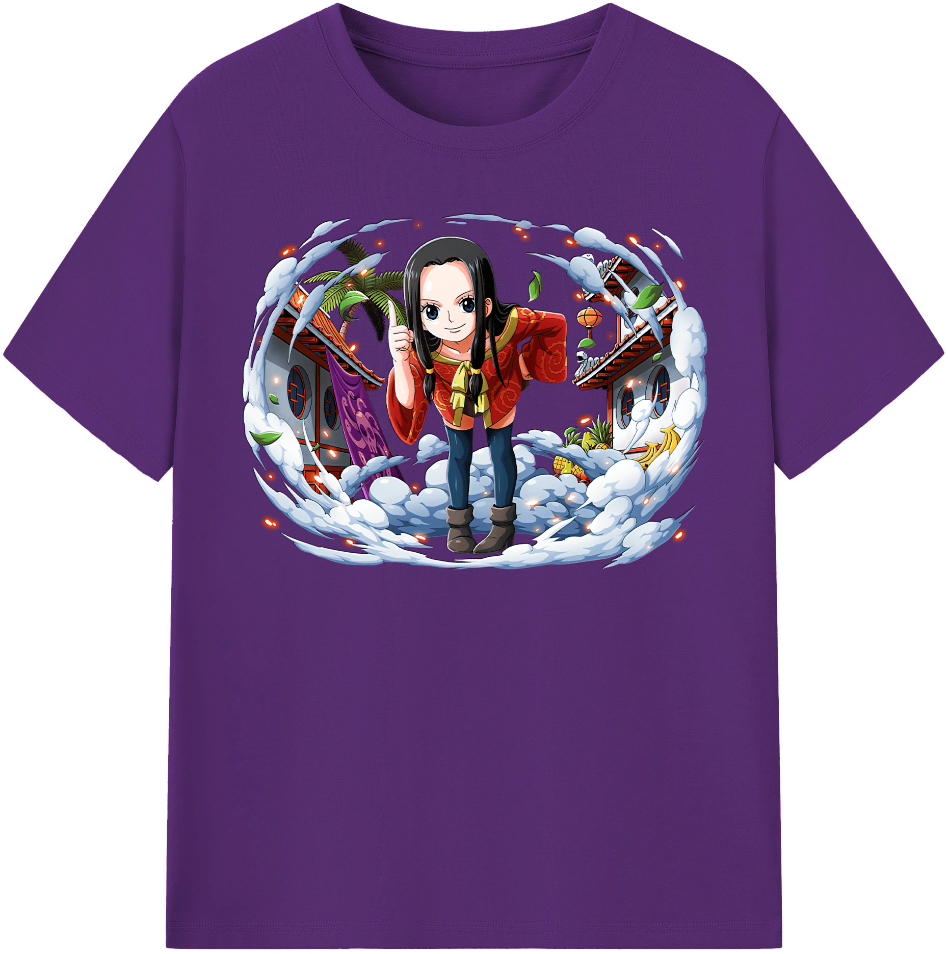 ワンピース ボア・ハンコック ONE PIECE Boa·Hancock 綿100％半袖Tシャツ（フロントプリント）
