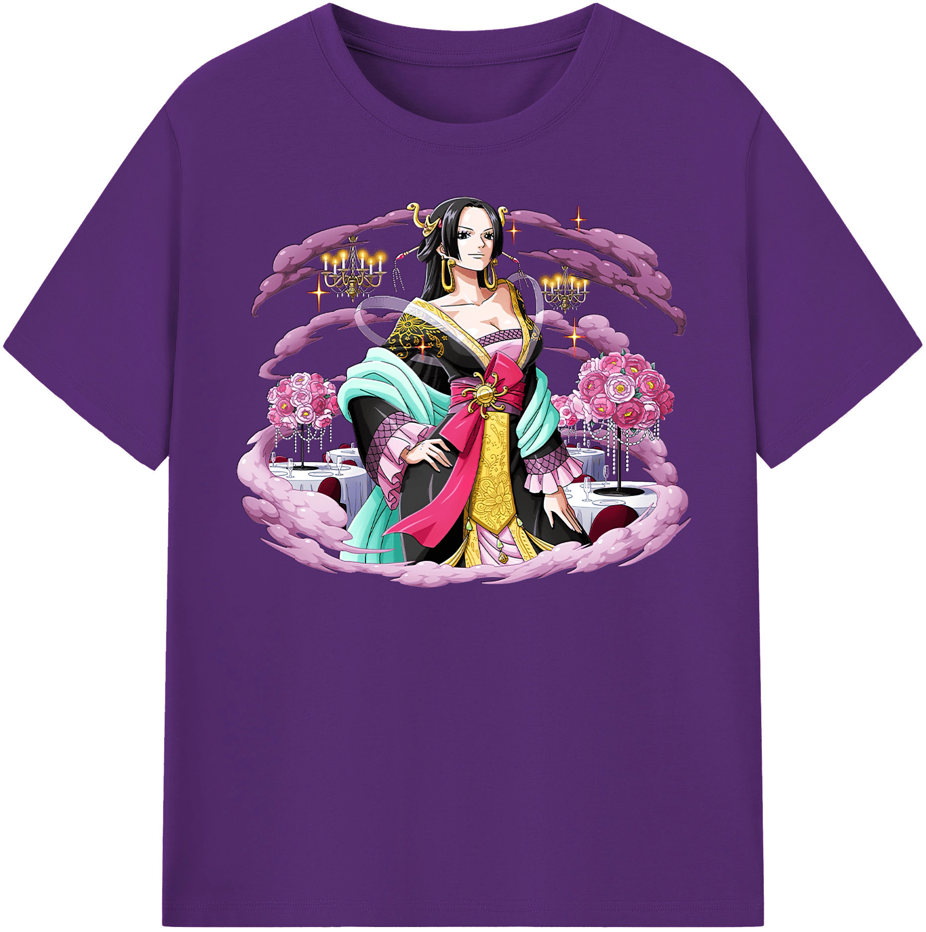 ワンピース ボア・ハンコック ONE PIECE Boa·Hancock 綿100％半袖Tシャツ（フロントプリント）