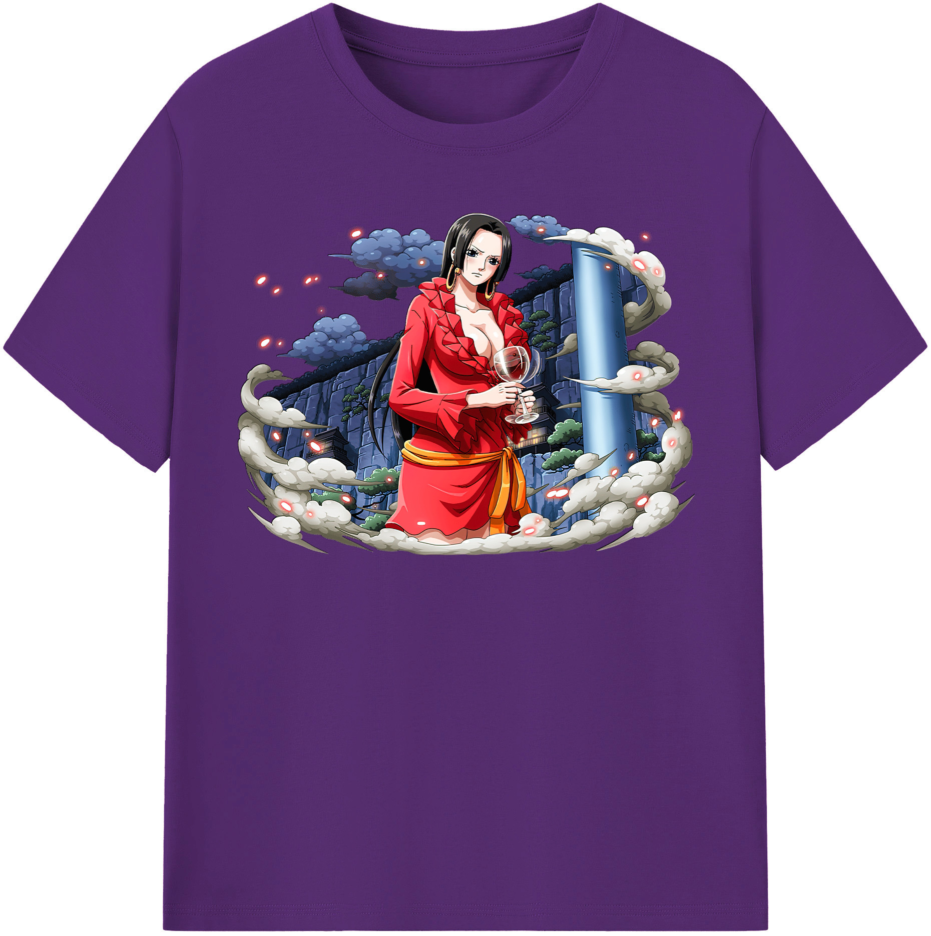 ワンピース ボア・ハンコック ONE PIECE Boa·Hancock 綿100％半袖Tシャツ（フロントプリント）