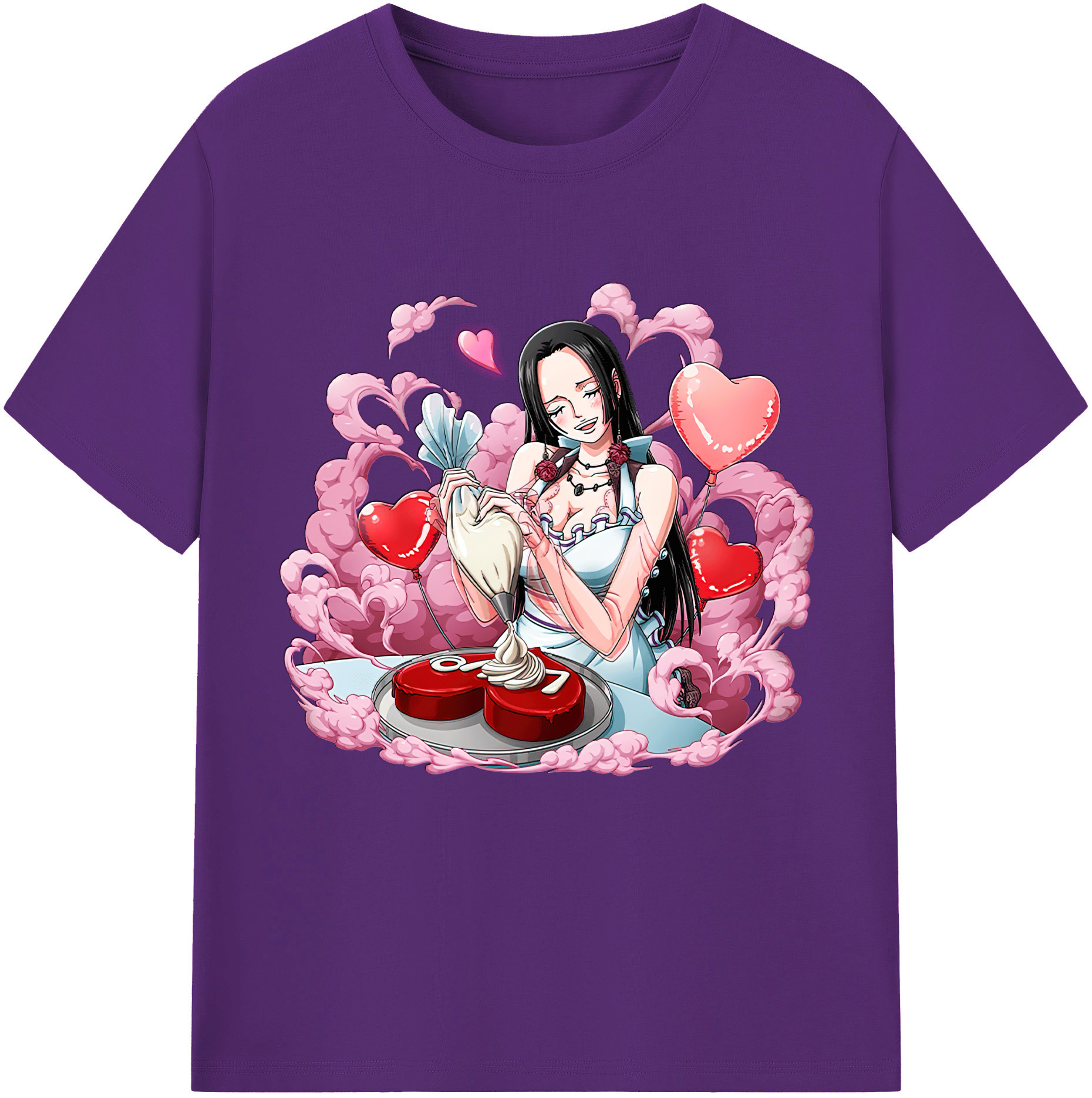 ワンピース ボア・ハンコック ONE PIECE Boa·Hancock 綿100％半袖Tシャツ（フロントプリント）