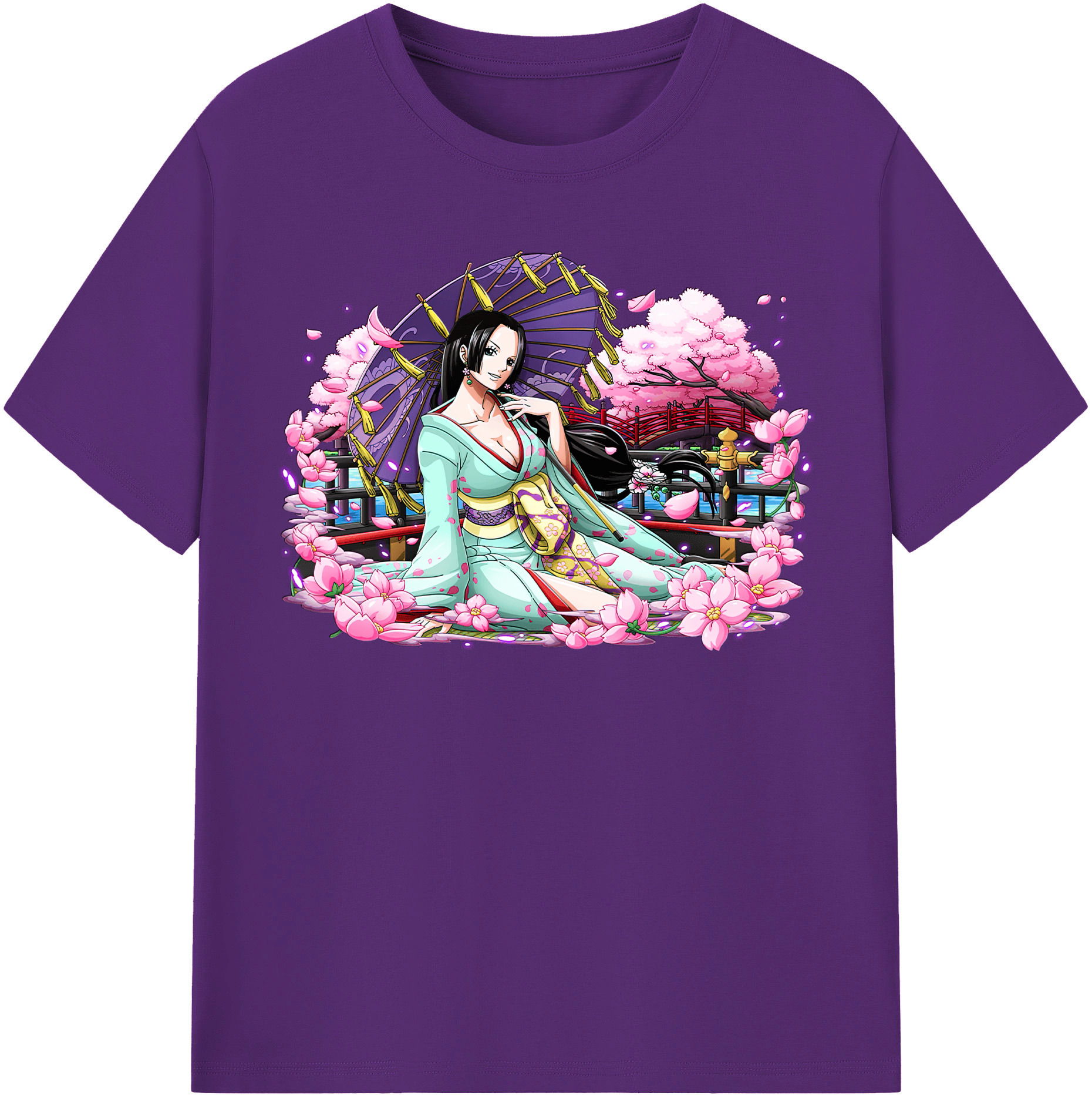 ワンピース ボア・ハンコック ONE PIECE Boa·Hancock 綿100％半袖Tシャツ（フロントプリント）