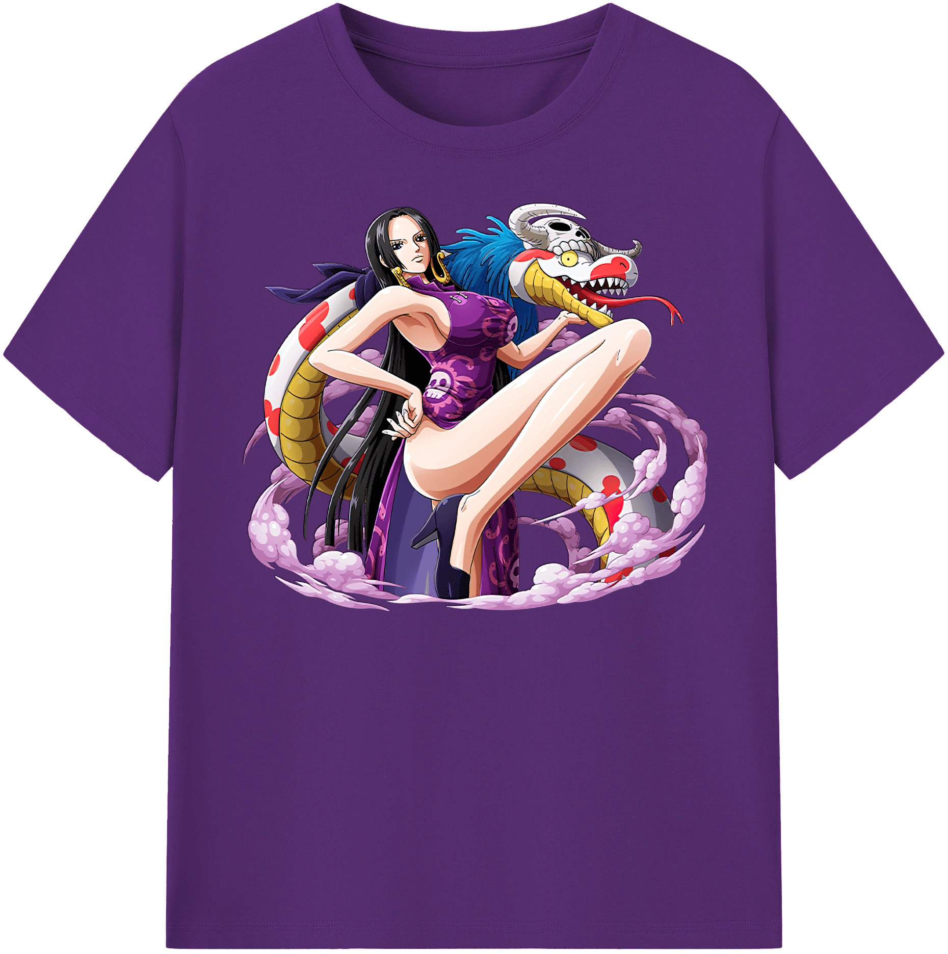 ワンピース ボア・ハンコック ONE PIECE Boa·Hancock 綿100％半袖Tシャツ（フロントプリント）