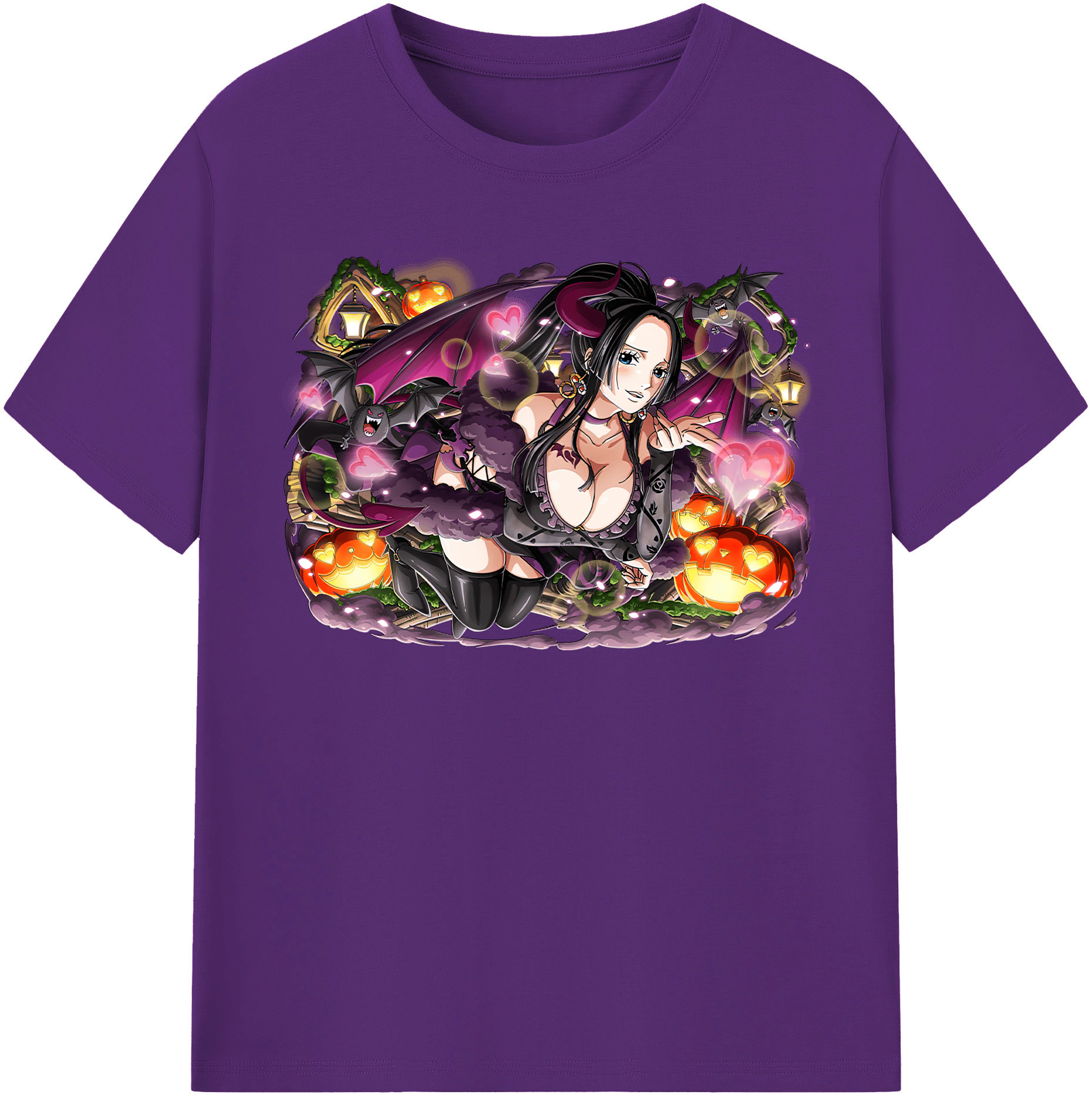 ワンピース ボア・ハンコック ONE PIECE Boa·Hancock 綿100％半袖Tシャツ（フロントプリント）