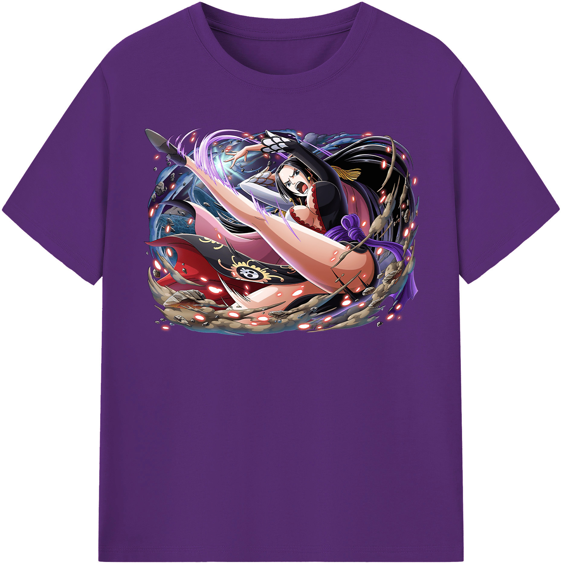 ワンピース ボア・ハンコック ONE PIECE Boa·Hancock 綿100％半袖Tシャツ（フロントプリント）