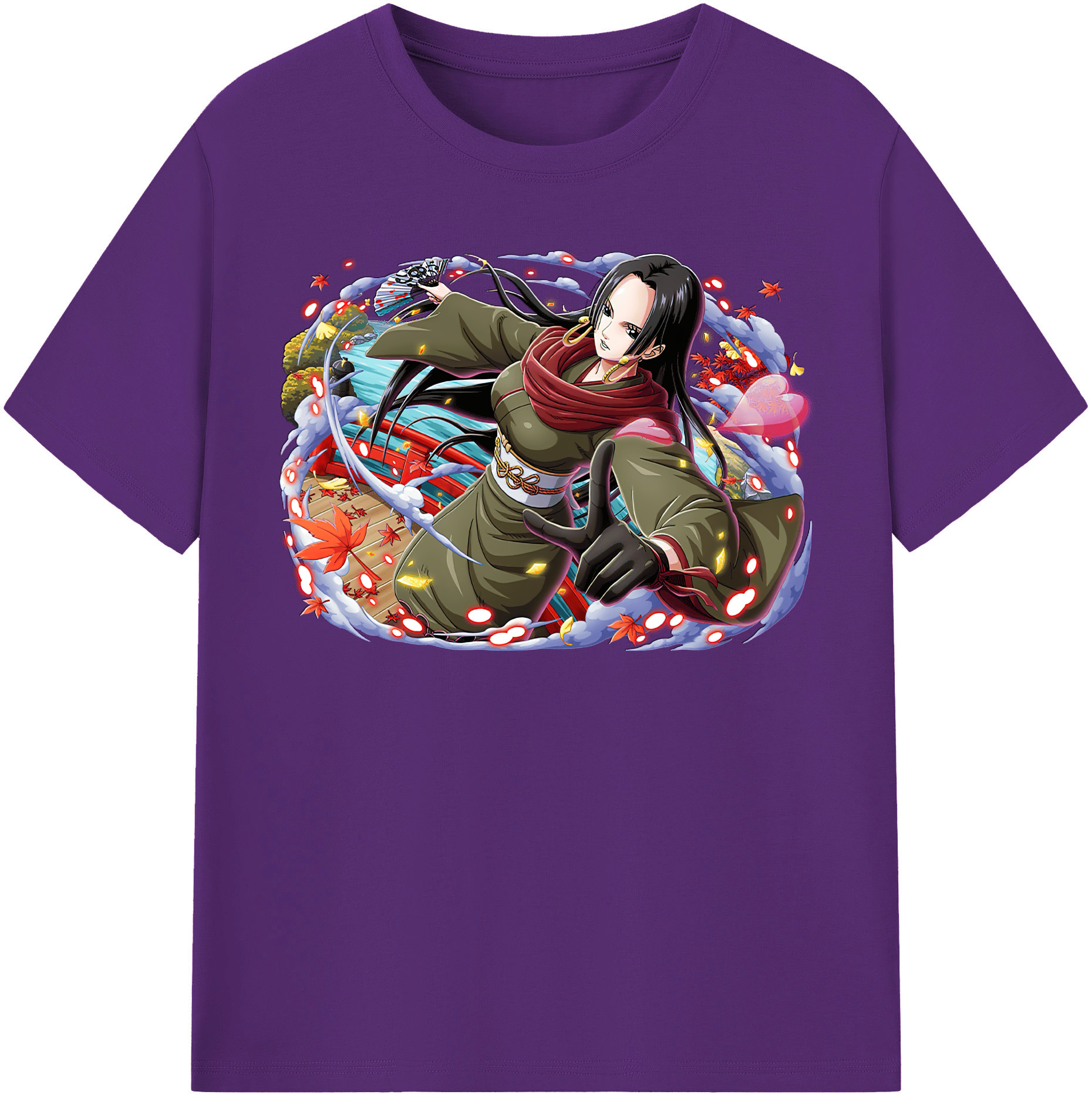 ワンピース ボア・ハンコック ONE PIECE Boa·Hancock 綿100％半袖Tシャツ（フロントプリント）