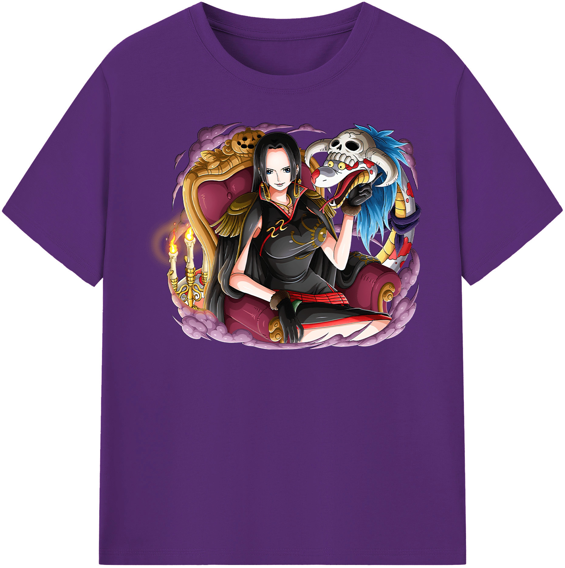 ワンピース ボア・ハンコック ONE PIECE Boa·Hancock 綿100％半袖Tシャツ（フロントプリント）
