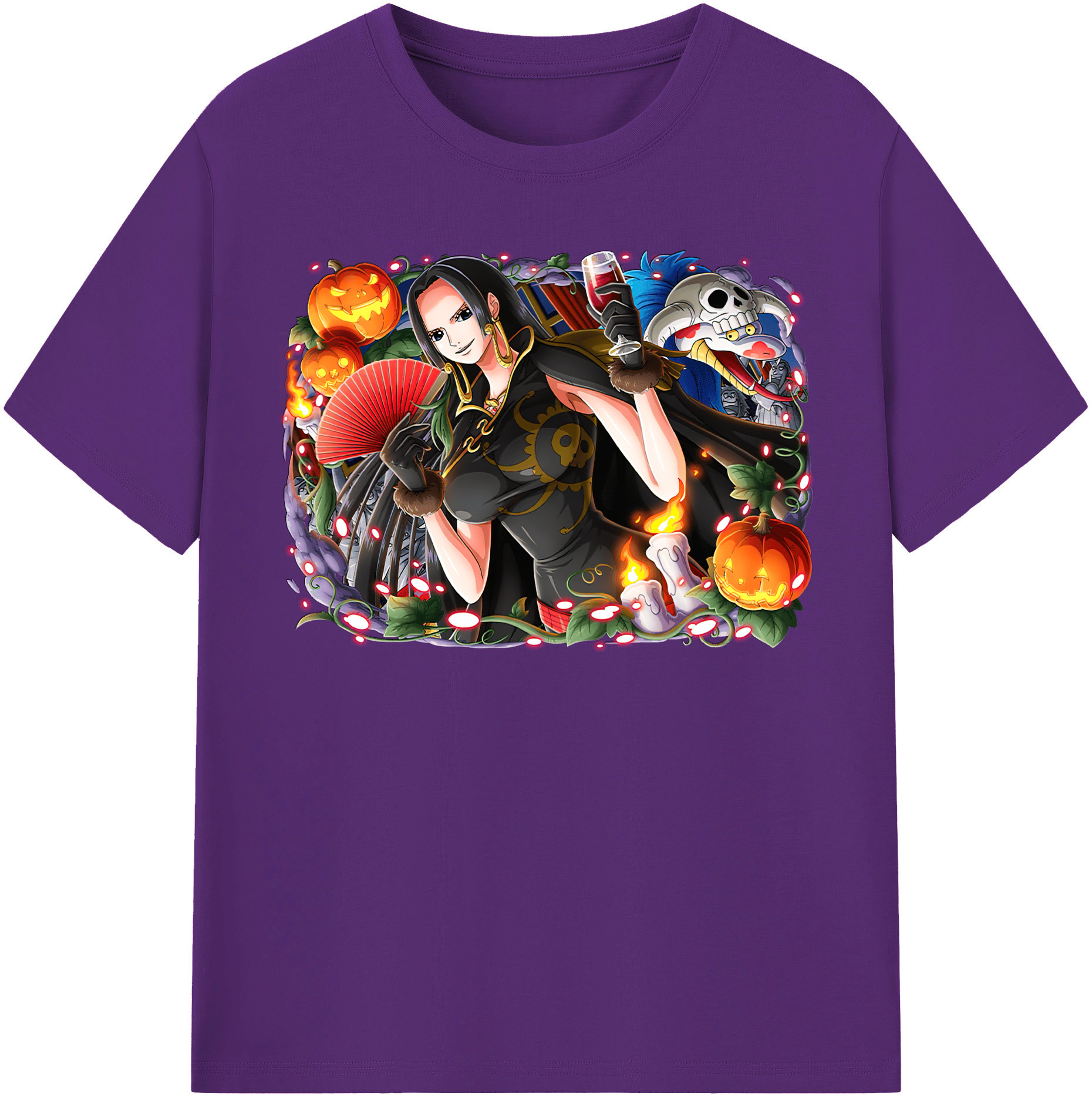 ワンピース ボア・ハンコック ONE PIECE Boa·Hancock 綿100％半袖Tシャツ（フロントプリント）