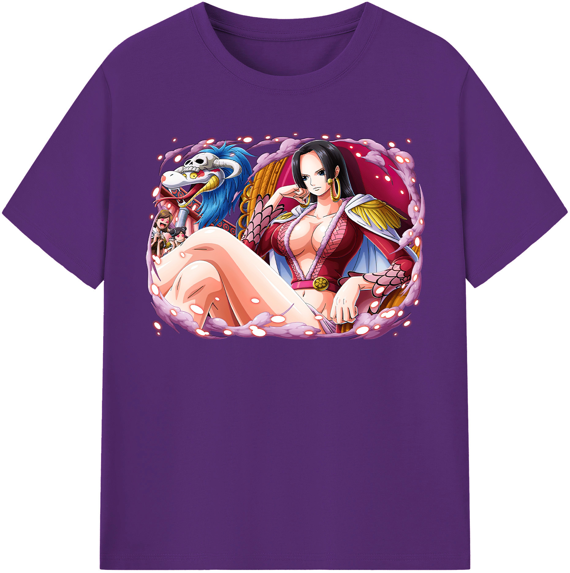 ワンピース ボア・ハンコック ONE PIECE Boa·Hancock 綿100％半袖Tシャツ（フロントプリント）