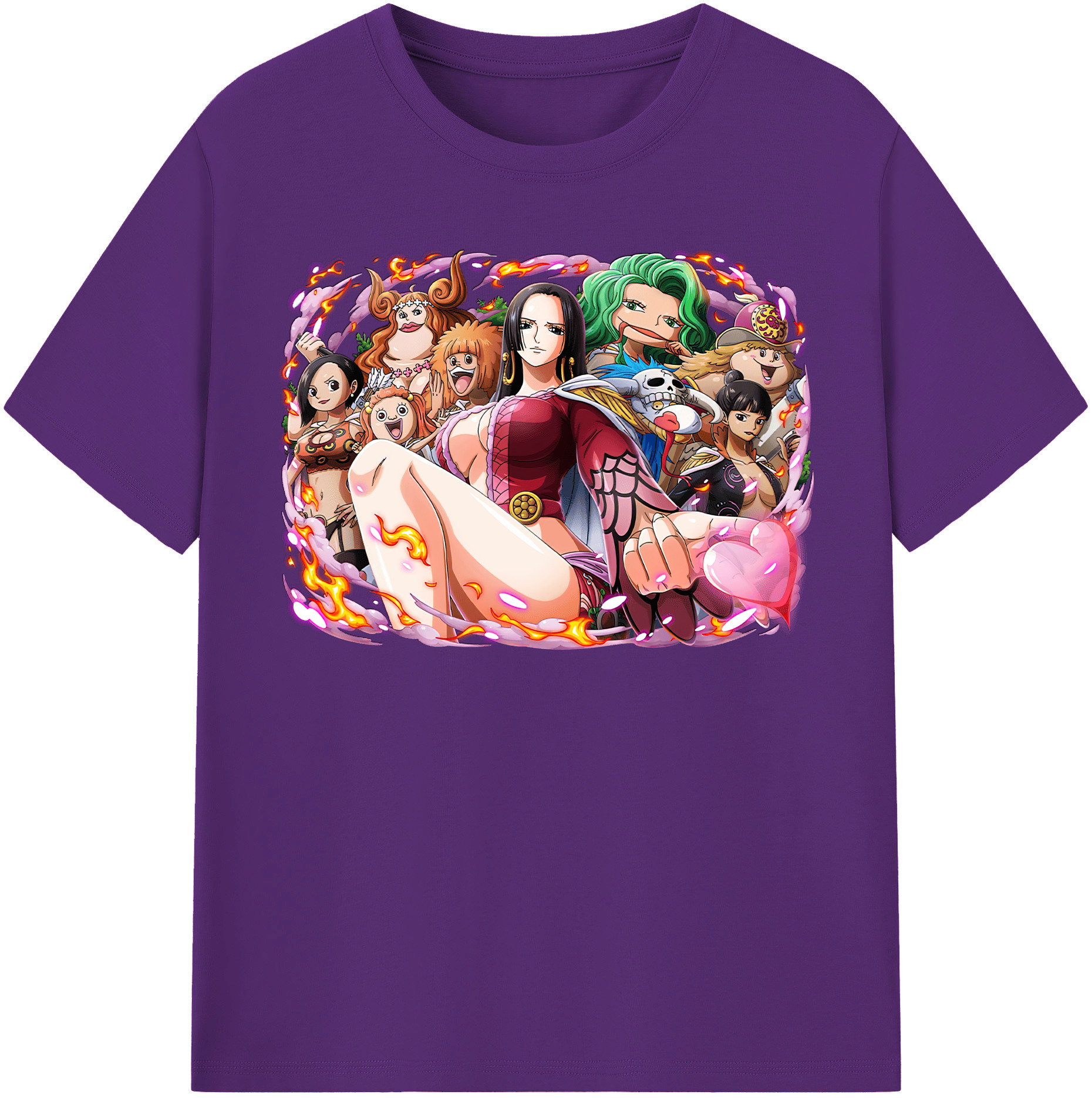 ワンピース ボア・ハンコック ONE PIECE Boa·Hancock 綿100％半袖Tシャツ（フロントプリント）