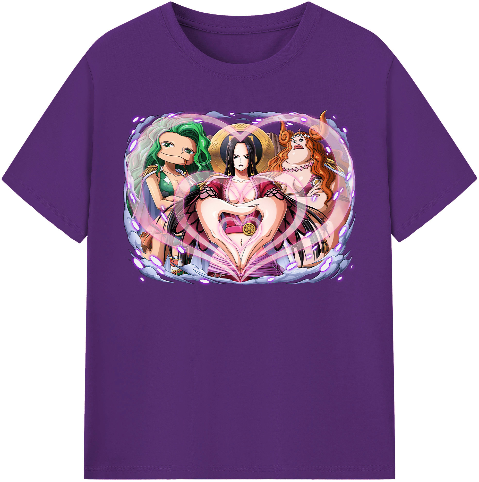 ワンピース ボア・ハンコック ONE PIECE Boa·Hancock 綿100％半袖Tシャツ（フロントプリント）
