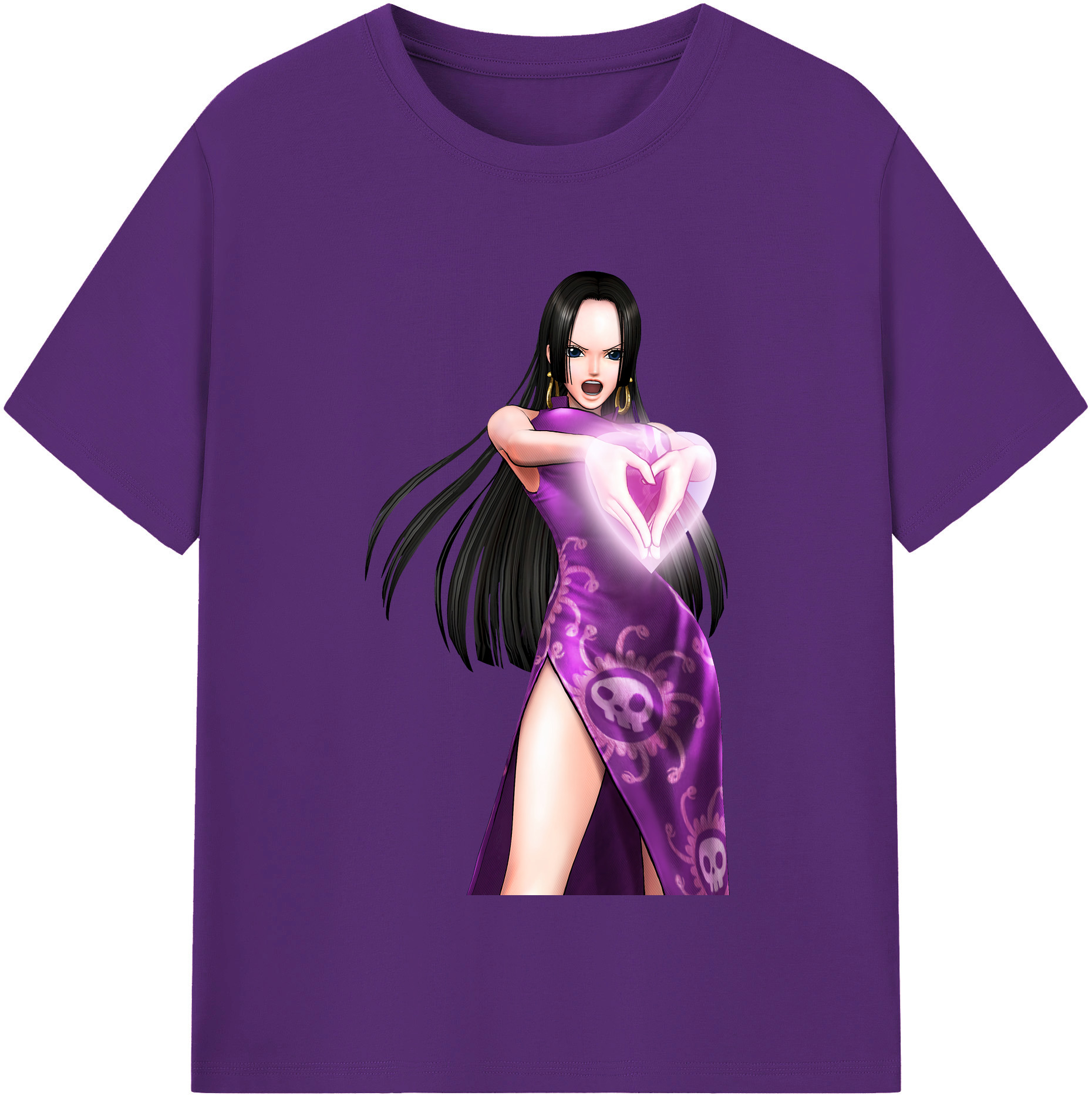 ワンピース ボア・ハンコック ONE PIECE Boa·Hancock 綿100％半袖Tシャツ（フロントプリント）