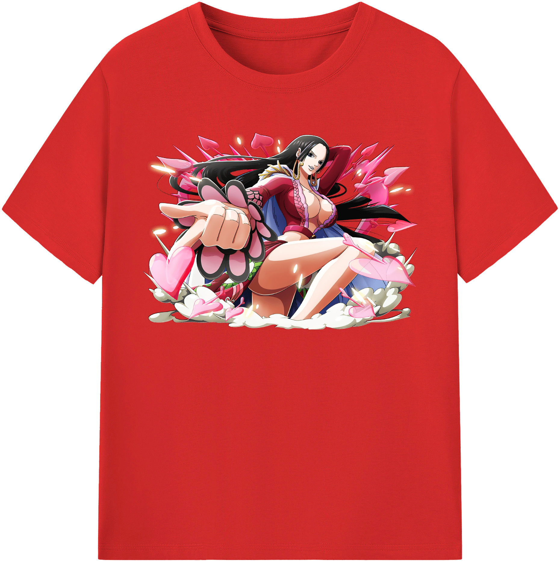 ワンピース ボア・ハンコック ONE PIECE Boa·Hancock 綿100％半袖Tシャツ（フロントプリント）