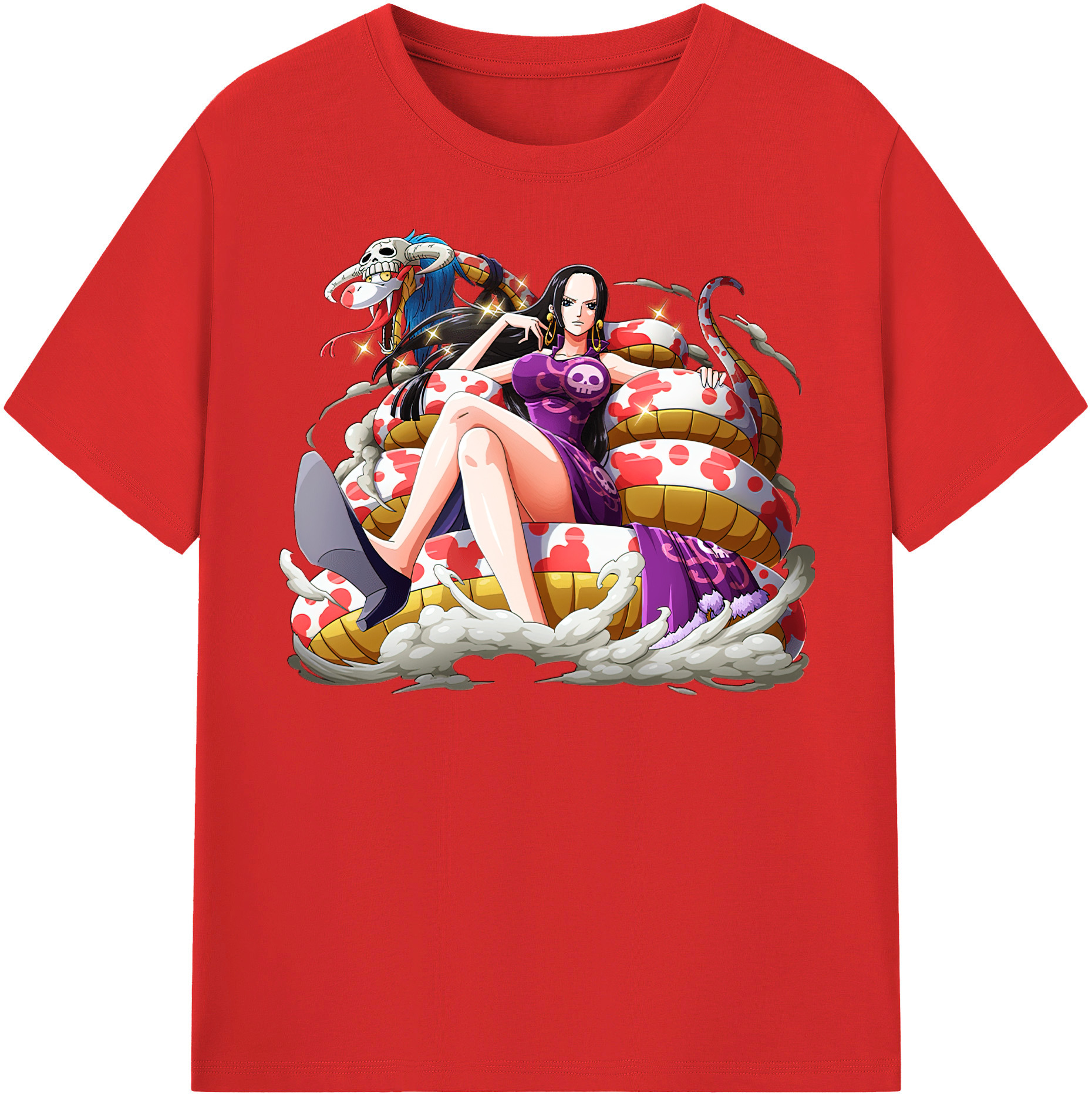ワンピース ボア・ハンコック ONE PIECE Boa·Hancock 綿100％半袖Tシャツ（フロントプリント）