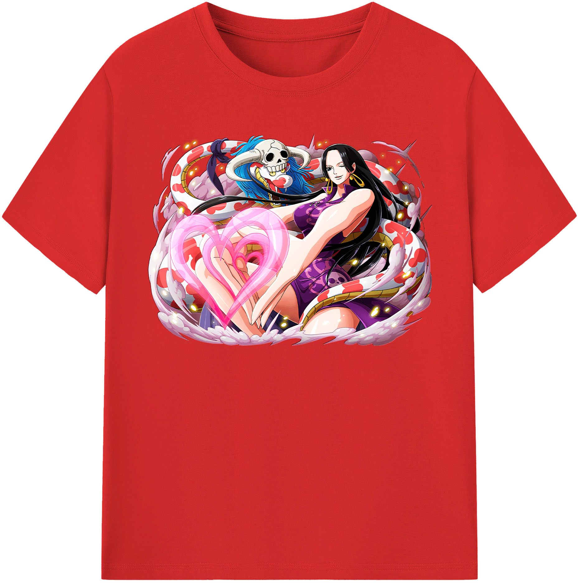 ワンピース ボア・ハンコック ONE PIECE Boa·Hancock 綿100％半袖Tシャツ（フロントプリント）