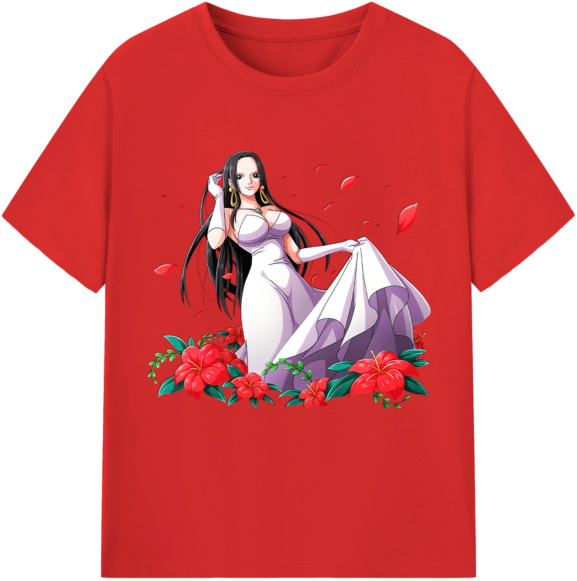 ワンピース ボア・ハンコック ONE PIECE Boa·Hancock 綿100％半袖Tシャツ（フロントプリント）