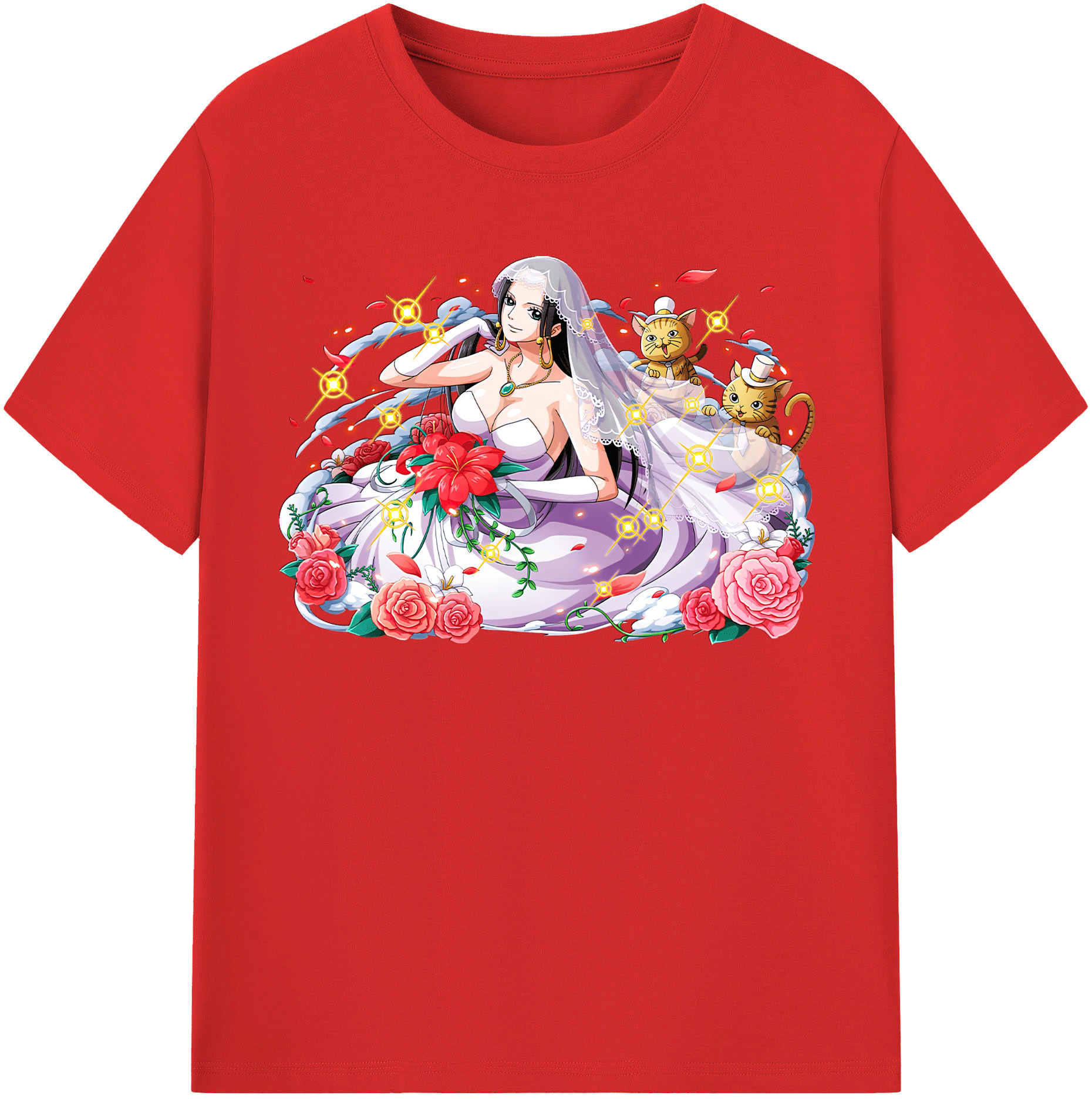 ワンピース ボア・ハンコック ONE PIECE Boa·Hancock 綿100％半袖Tシャツ（フロントプリント）