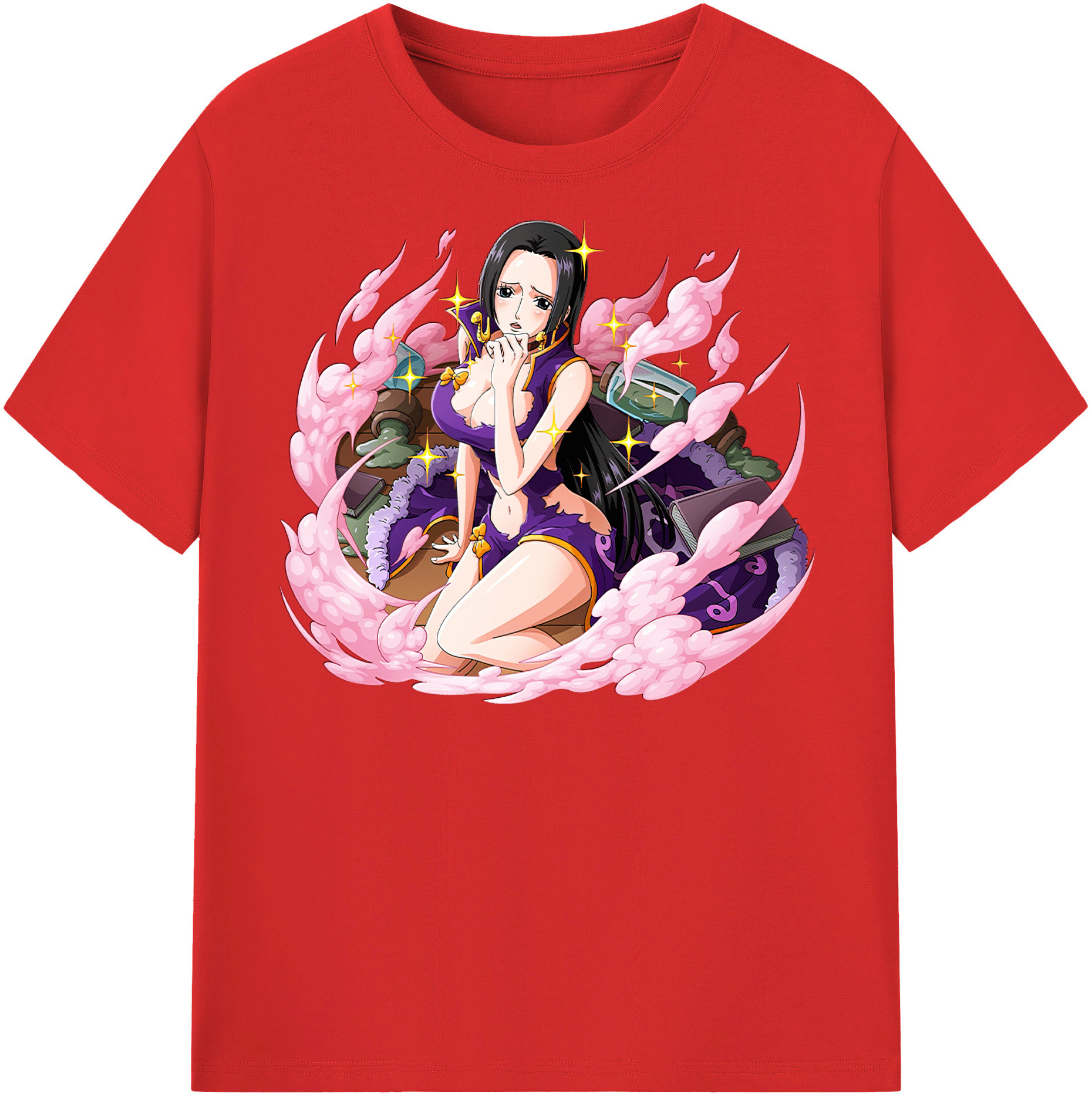 ワンピース ボア・ハンコック ONE PIECE Boa·Hancock 綿100％半袖Tシャツ（フロントプリント）