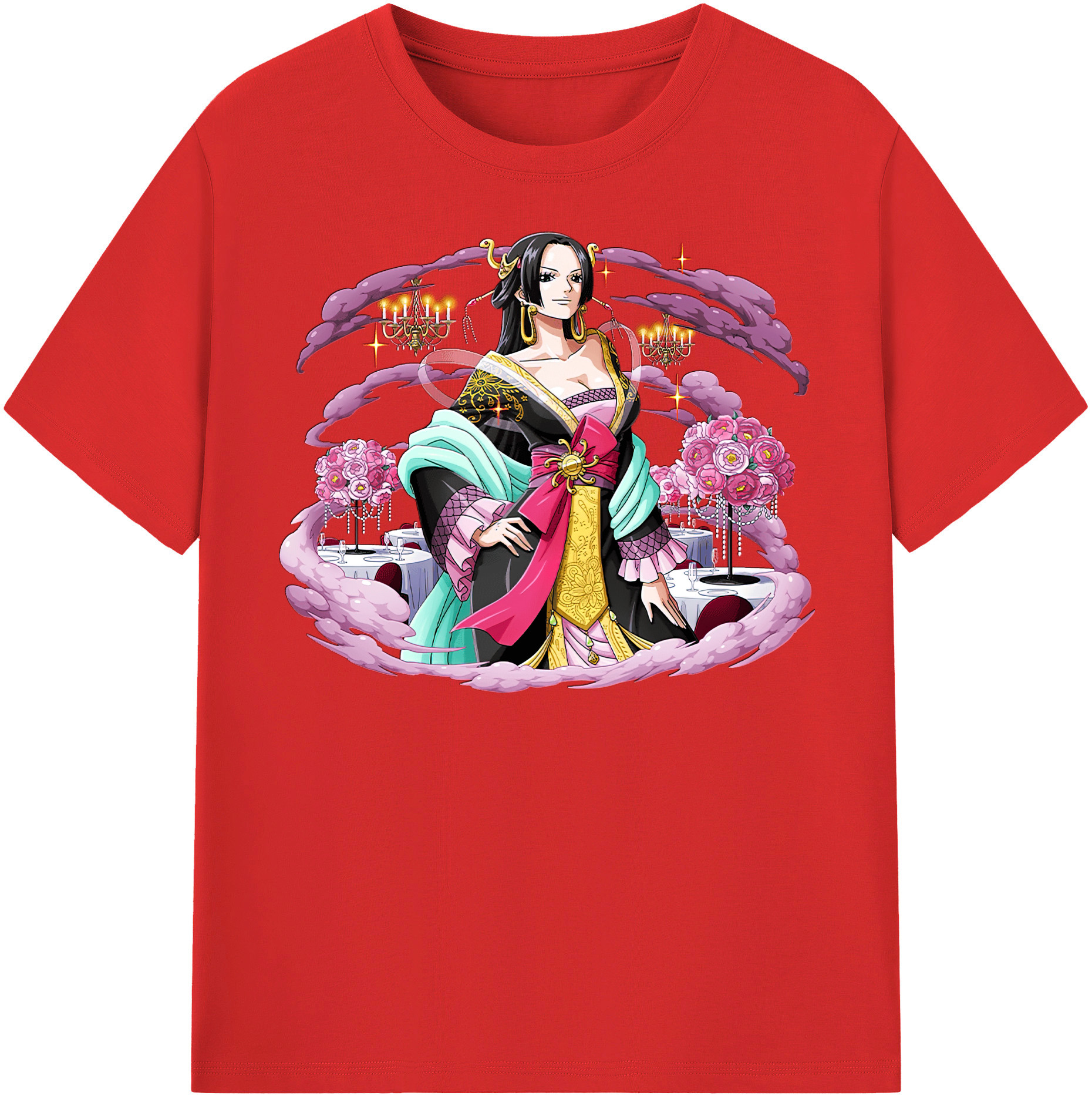 ワンピース ボア・ハンコック ONE PIECE Boa·Hancock 綿100％半袖Tシャツ（フロントプリント）