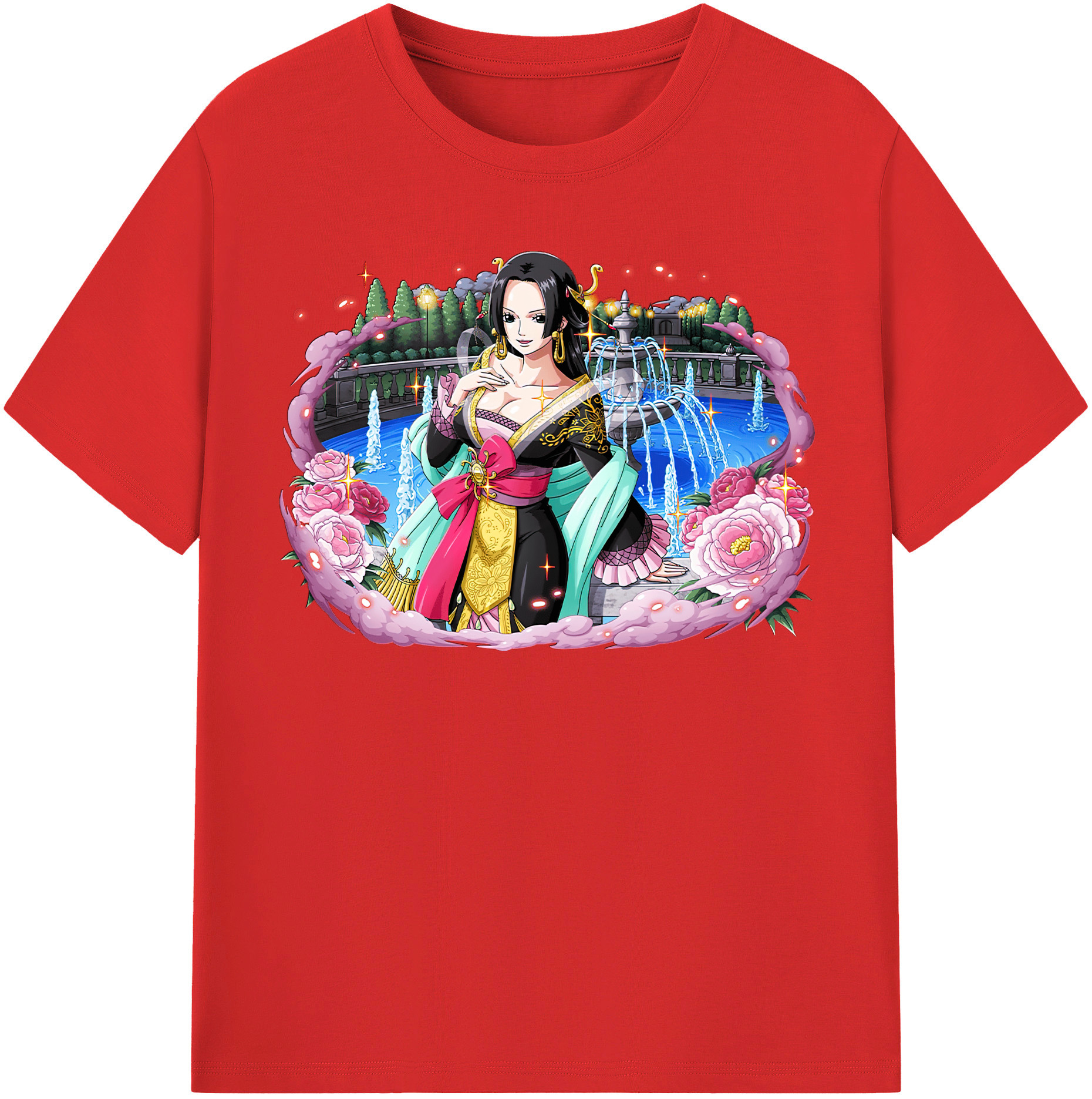 ワンピース ボア・ハンコック ONE PIECE Boa·Hancock 綿100％半袖Tシャツ（フロントプリント）