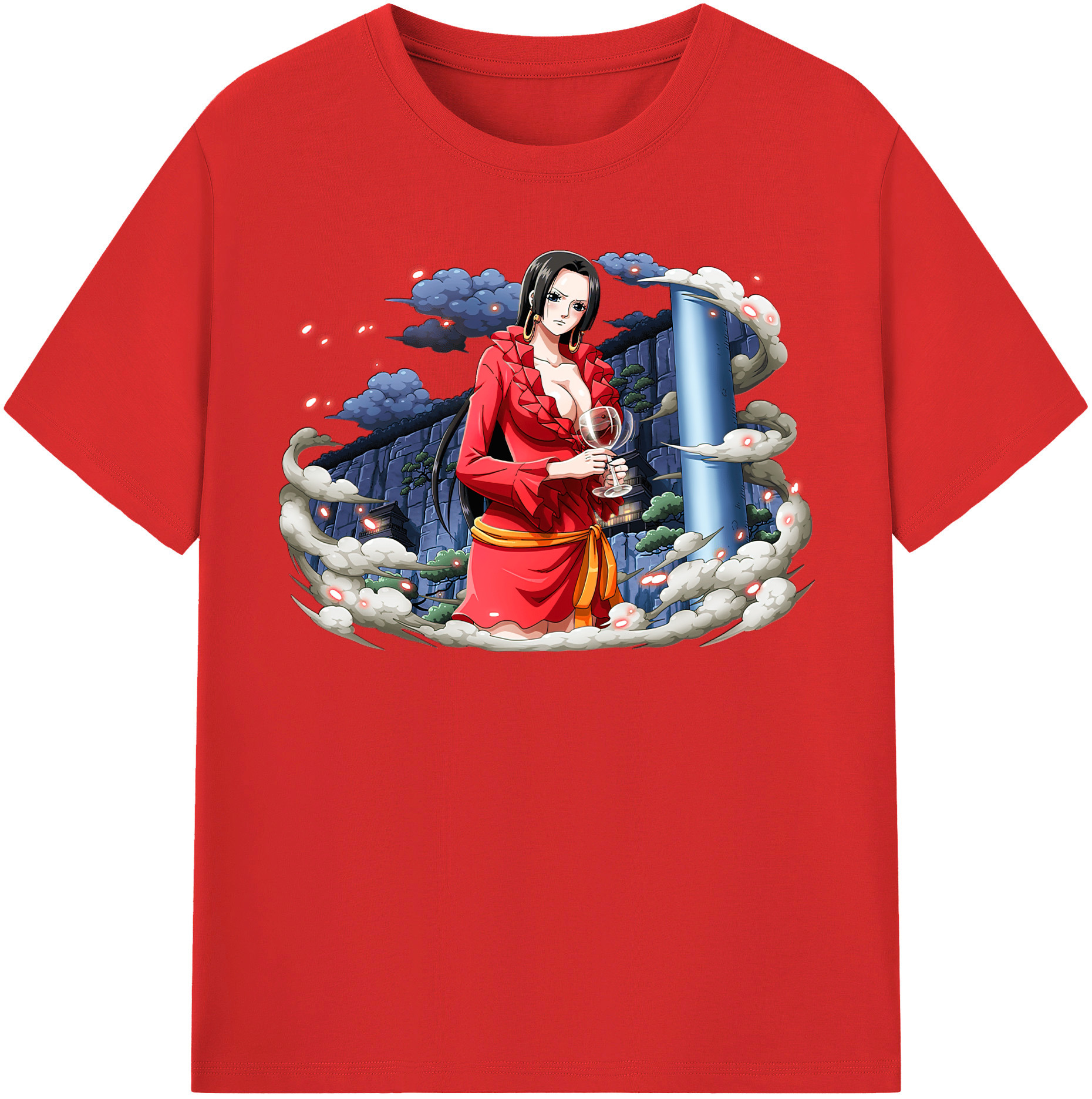 ワンピース ボア・ハンコック ONE PIECE Boa·Hancock 綿100％半袖Tシャツ（フロントプリント）