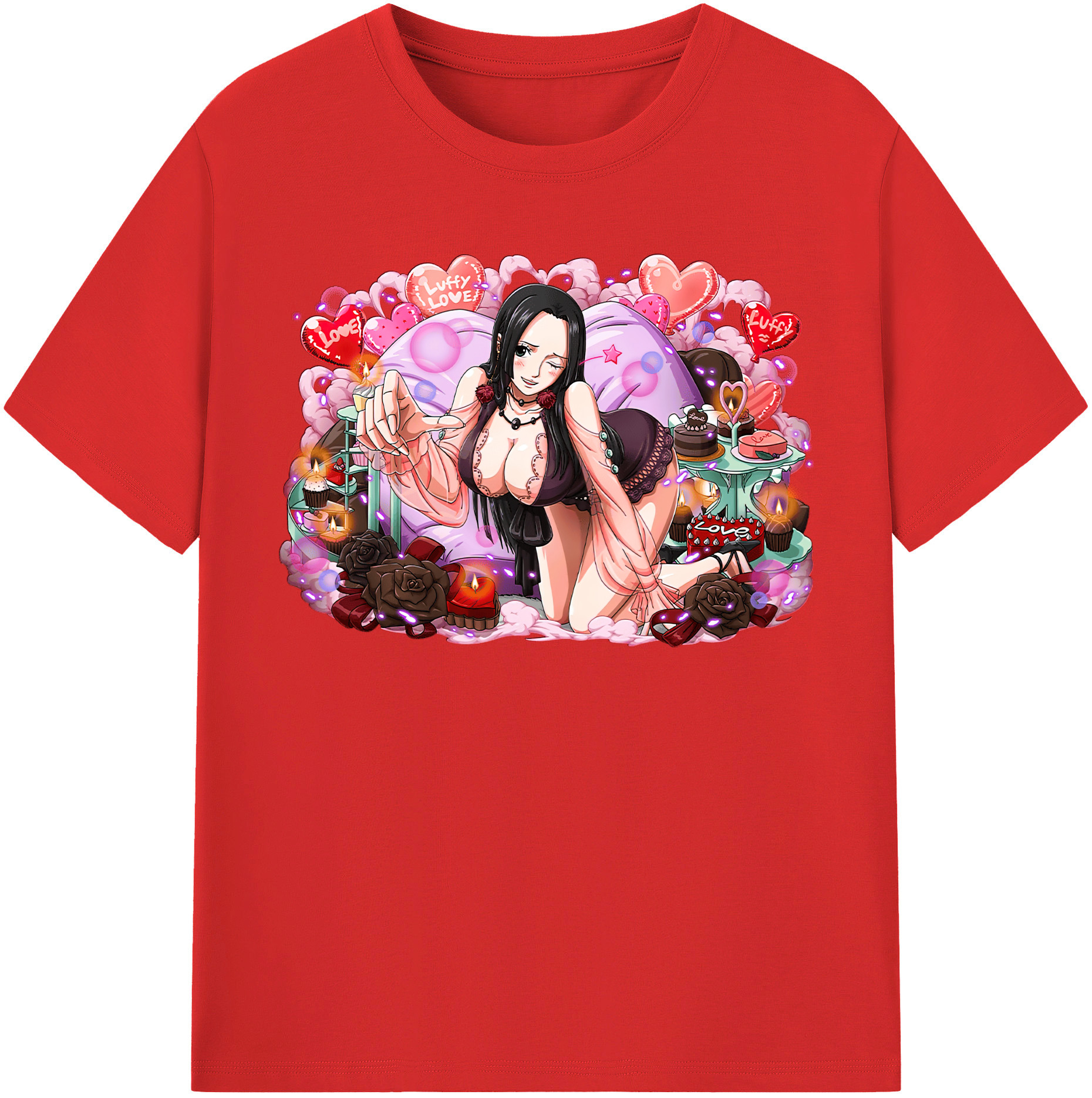 ワンピース ボア・ハンコック ONE PIECE Boa·Hancock 綿100％半袖Tシャツ（フロントプリント）