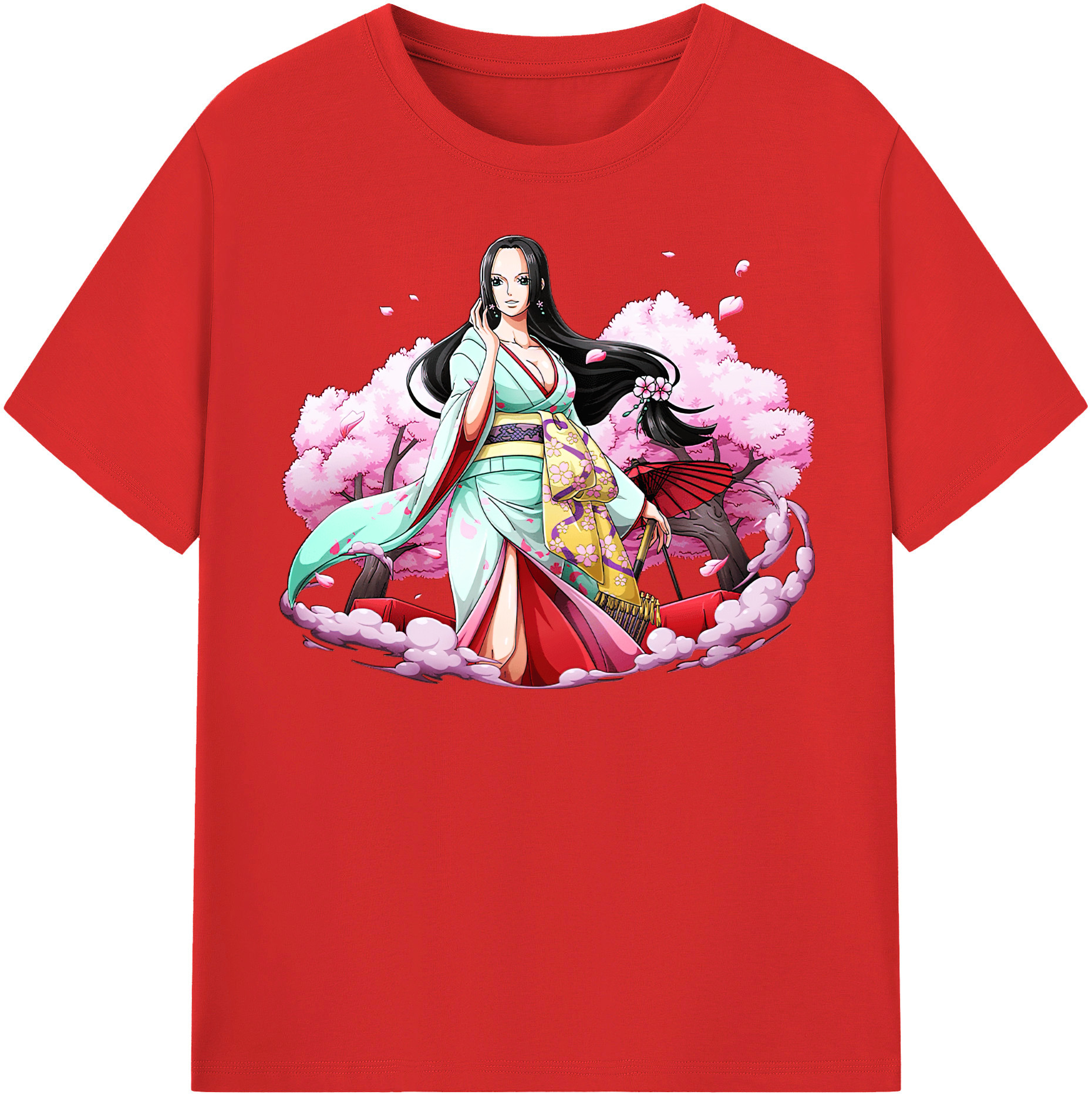 ワンピース ボア・ハンコック ONE PIECE Boa·Hancock 綿100％半袖Tシャツ（フロントプリント）