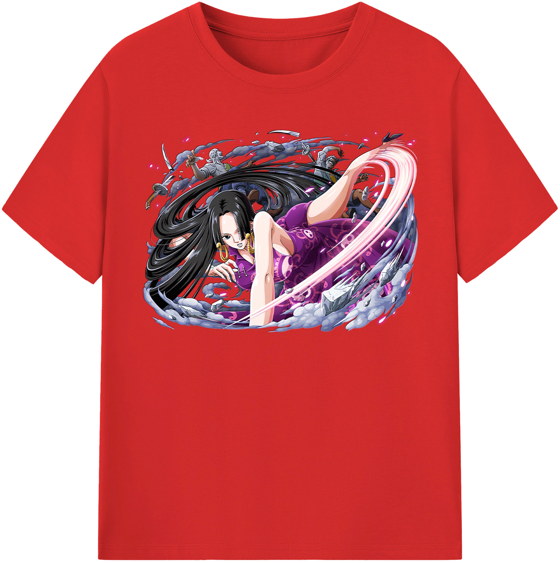 ワンピース ボア・ハンコック ONE PIECE Boa·Hancock 綿100％半袖Tシャツ（フロントプリント）