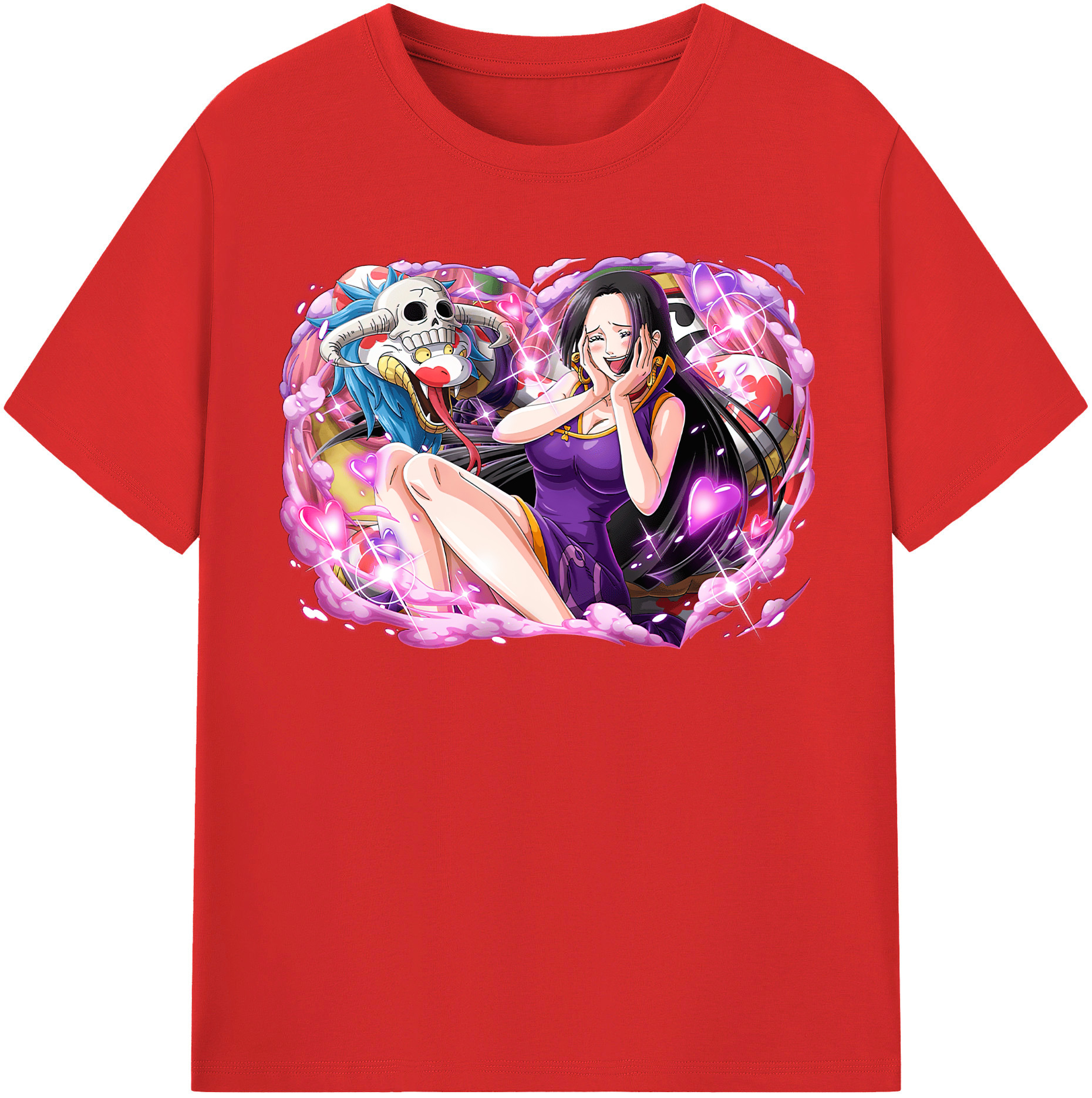 ワンピース ボア・ハンコック ONE PIECE Boa·Hancock 綿100％半袖Tシャツ（フロントプリント）