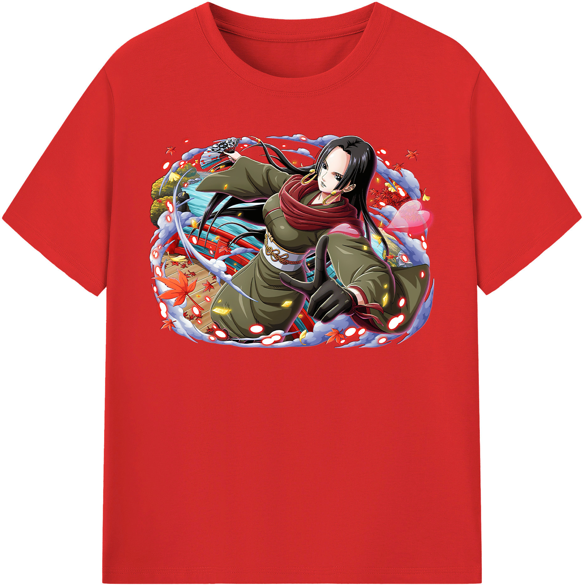 ワンピース ボア・ハンコック ONE PIECE Boa·Hancock 綿100％半袖Tシャツ（フロントプリント）