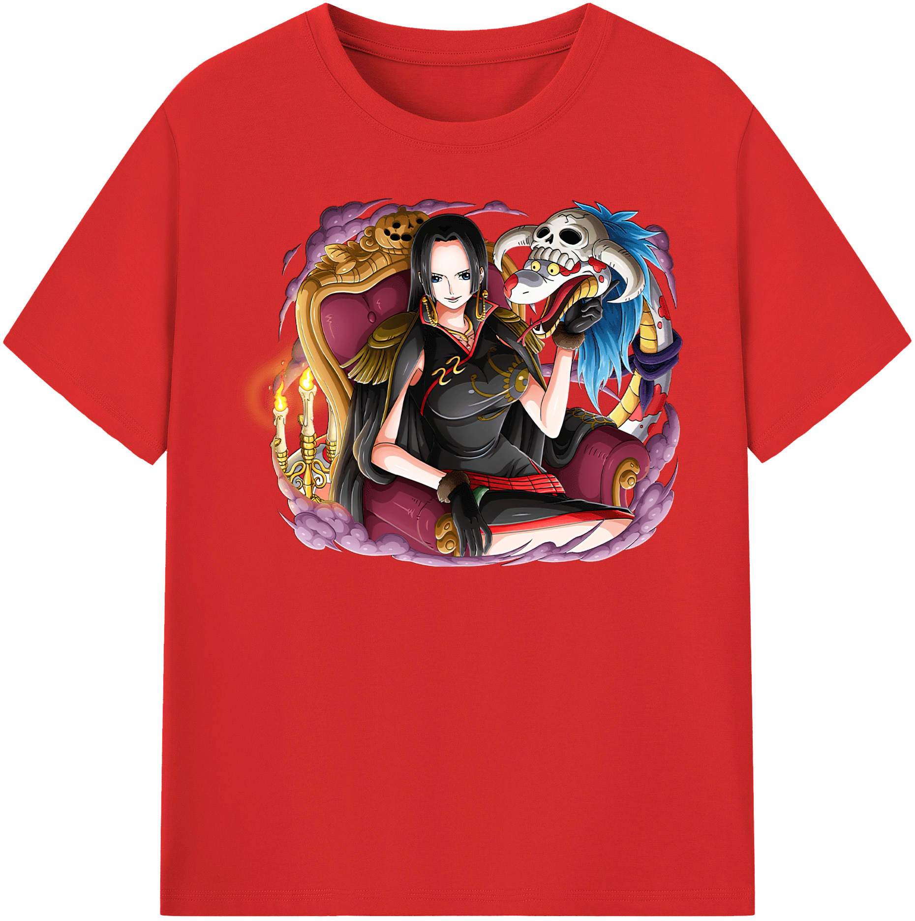 ワンピース ボア・ハンコック ONE PIECE Boa·Hancock 綿100％半袖Tシャツ（フロントプリント）