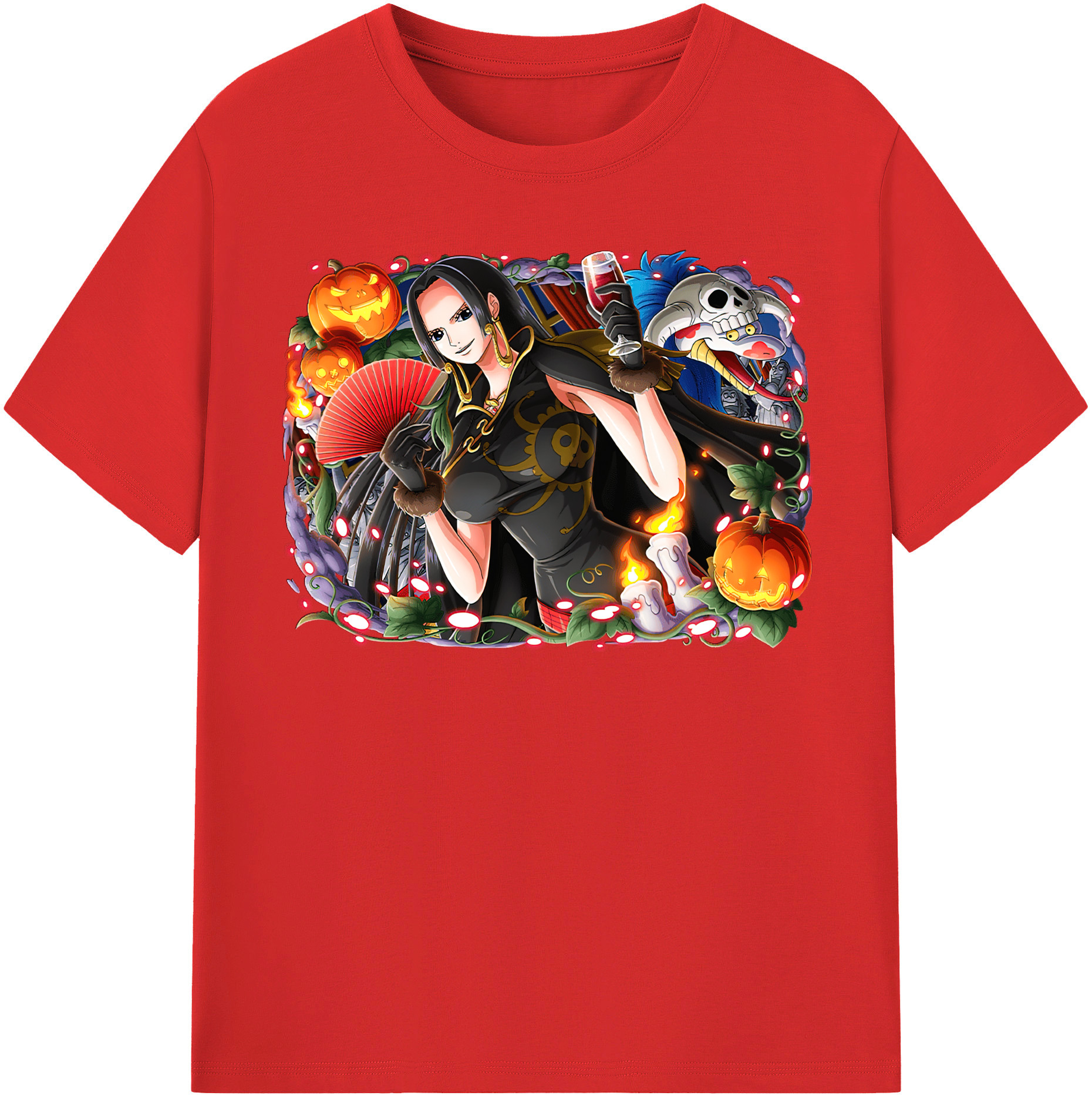 ワンピース ボア・ハンコック ONE PIECE Boa·Hancock 綿100％半袖Tシャツ（フロントプリント）