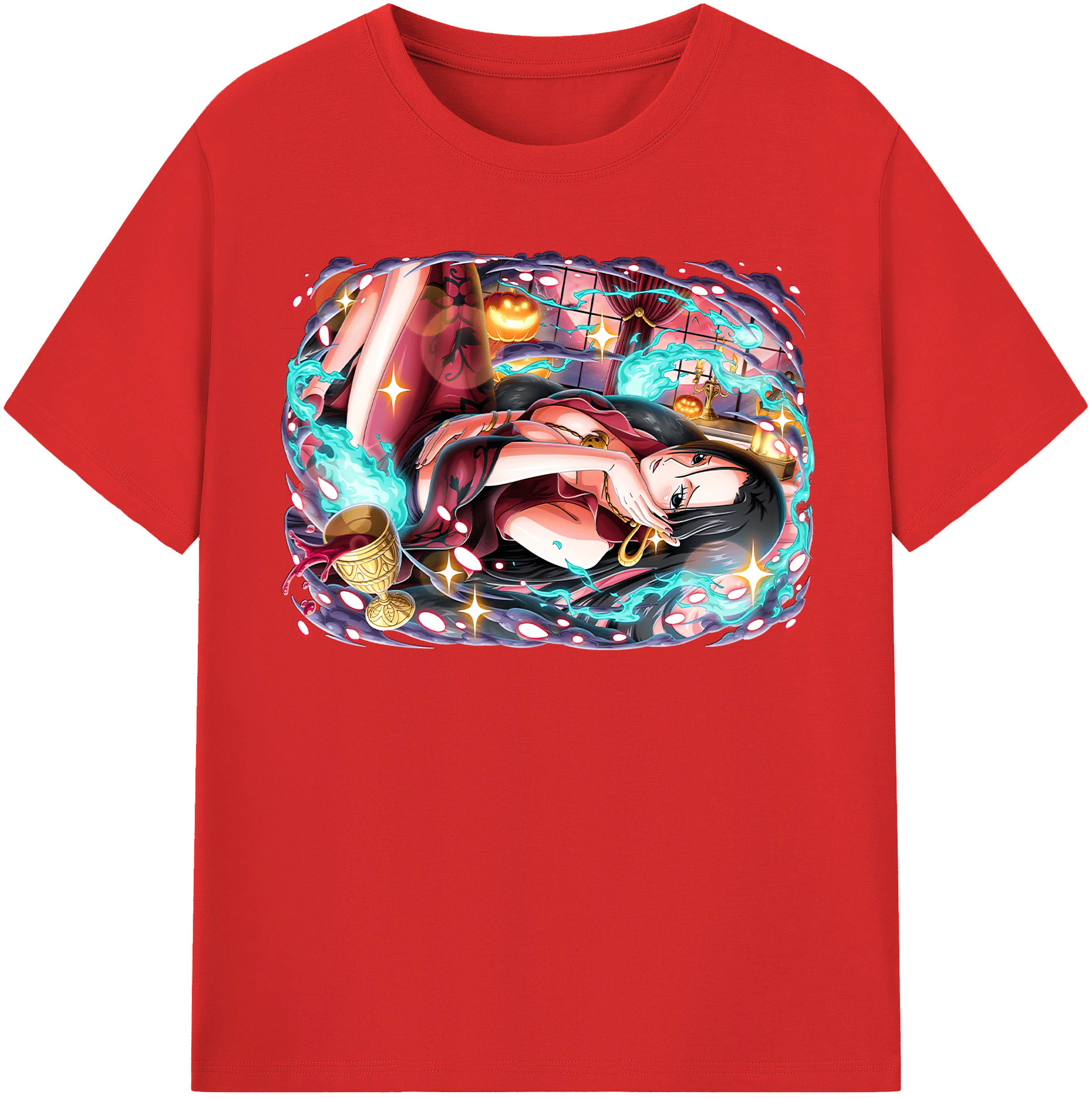 ワンピース ボア・ハンコック ONE PIECE Boa·Hancock 綿100％半袖Tシャツ（フロントプリント）