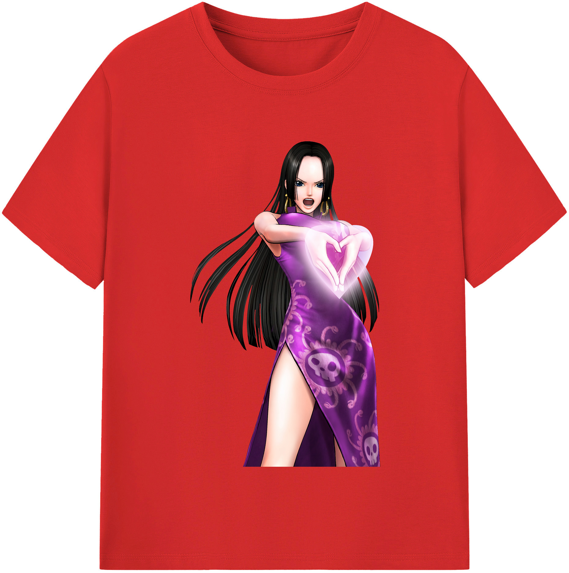 ワンピース ボア・ハンコック ONE PIECE Boa·Hancock 綿100％半袖Tシャツ（フロントプリント）