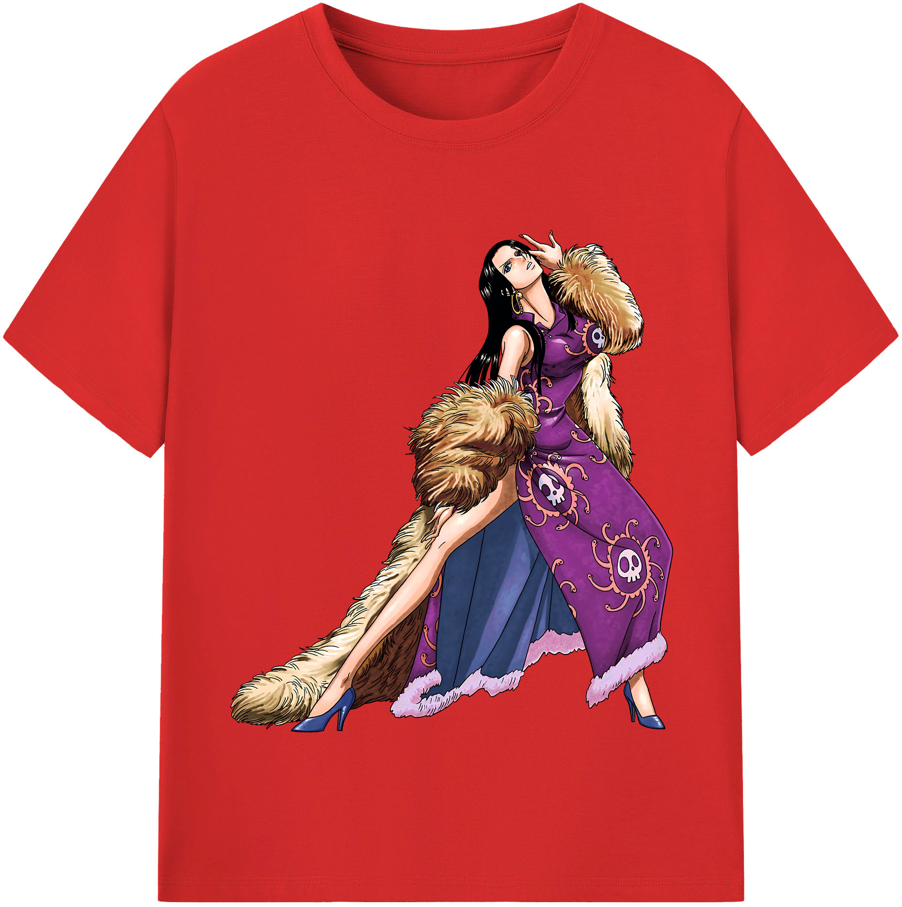 ワンピース ボア・ハンコック ONE PIECE Boa·Hancock 綿100％半袖Tシャツ（フロントプリント）