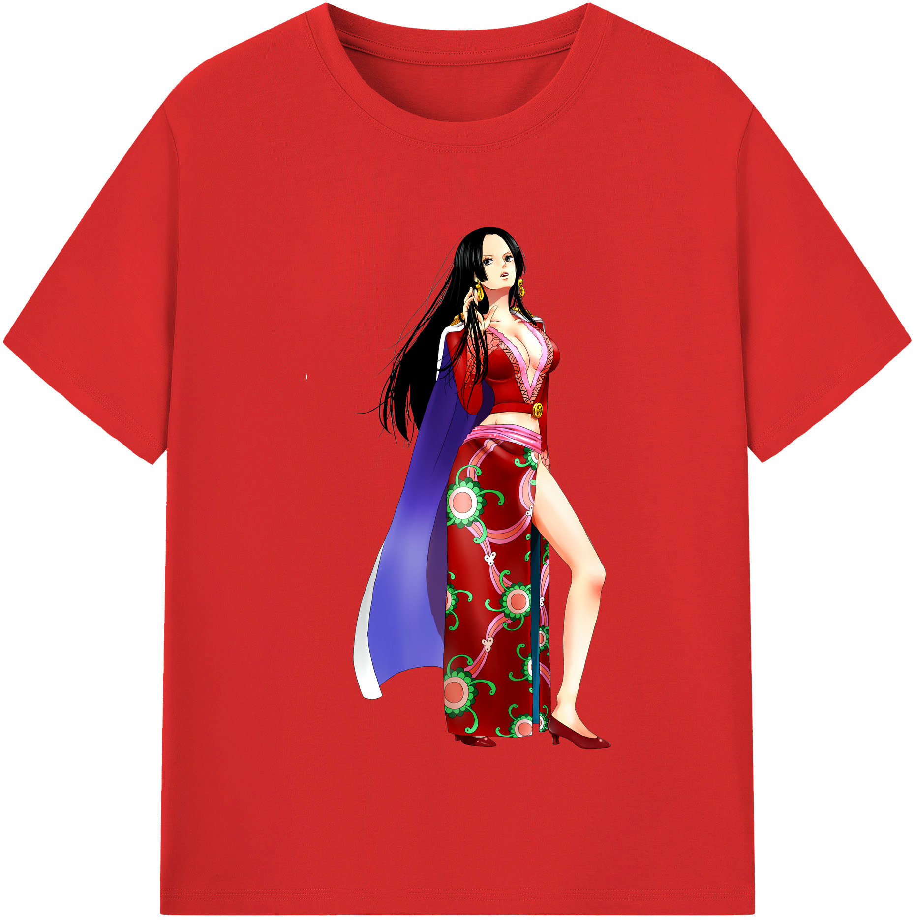 ワンピース ボア・ハンコック ONE PIECE Boa·Hancock 綿100％半袖Tシャツ（フロントプリント）