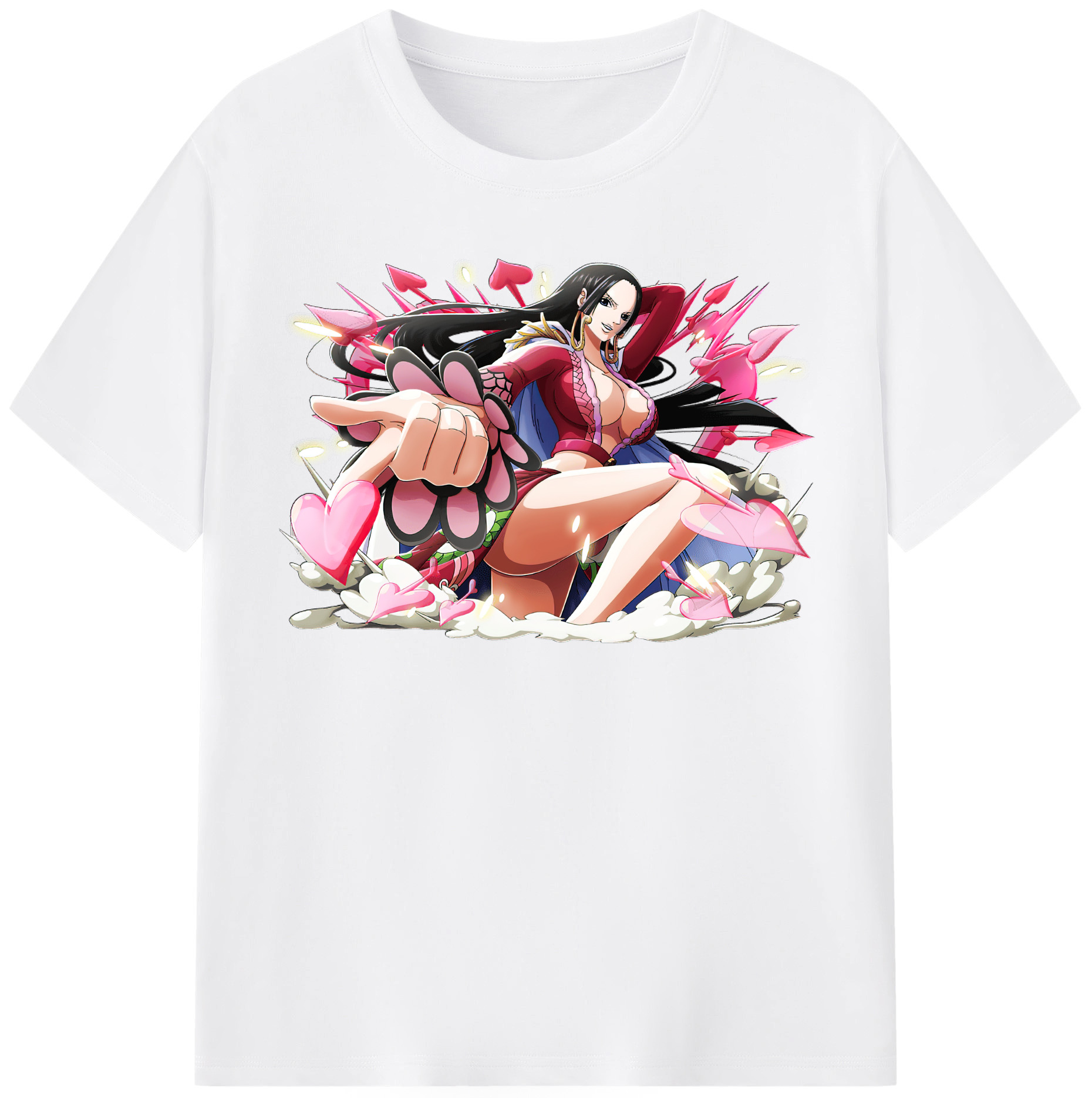 ワンピース ボア・ハンコック ONE PIECE Boa·Hancock 綿100％半袖Tシャツ（フロントプリント）