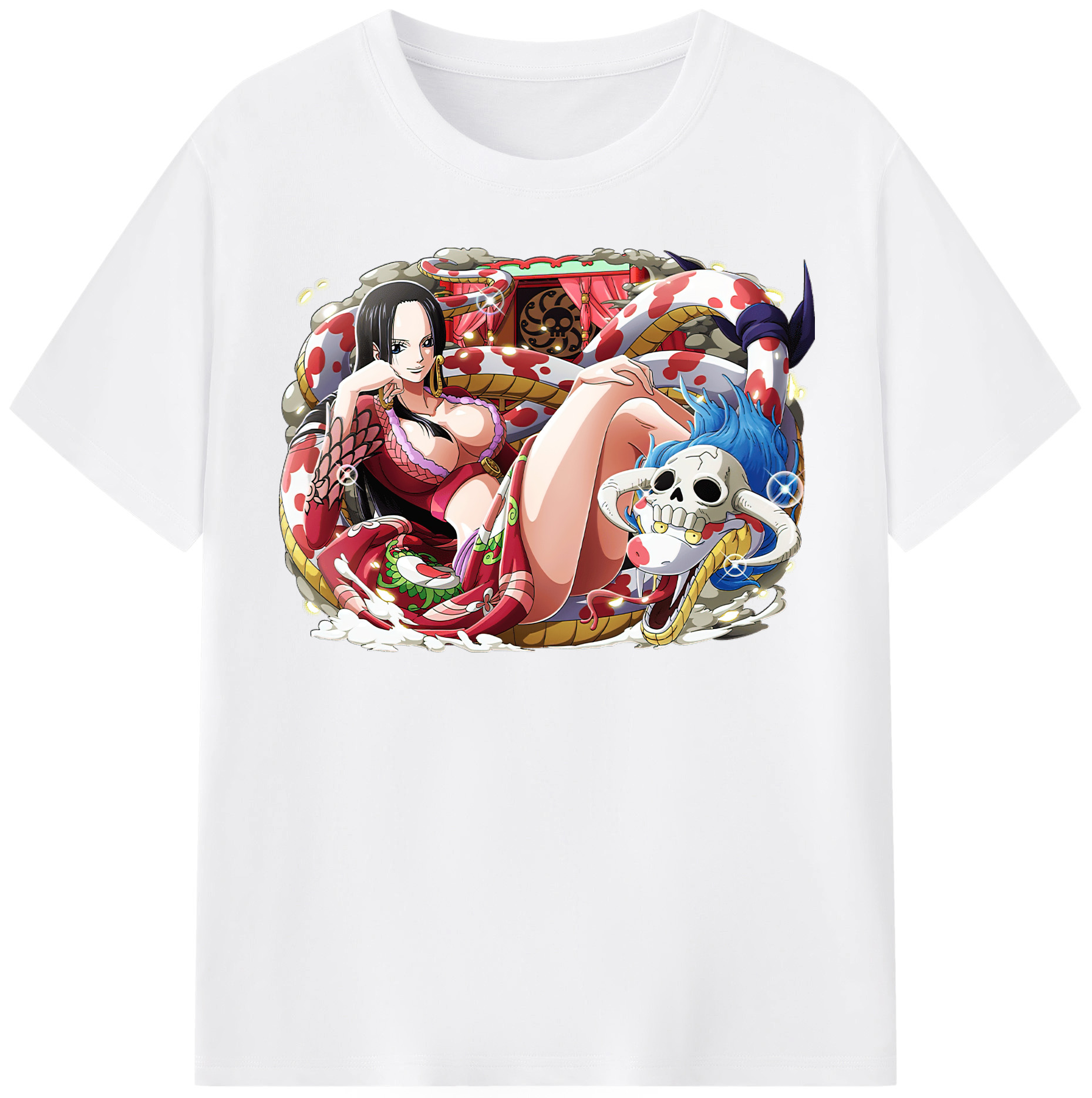 ワンピース ボア・ハンコック ONE PIECE Boa·Hancock 綿100％半袖Tシャツ（フロントプリント）