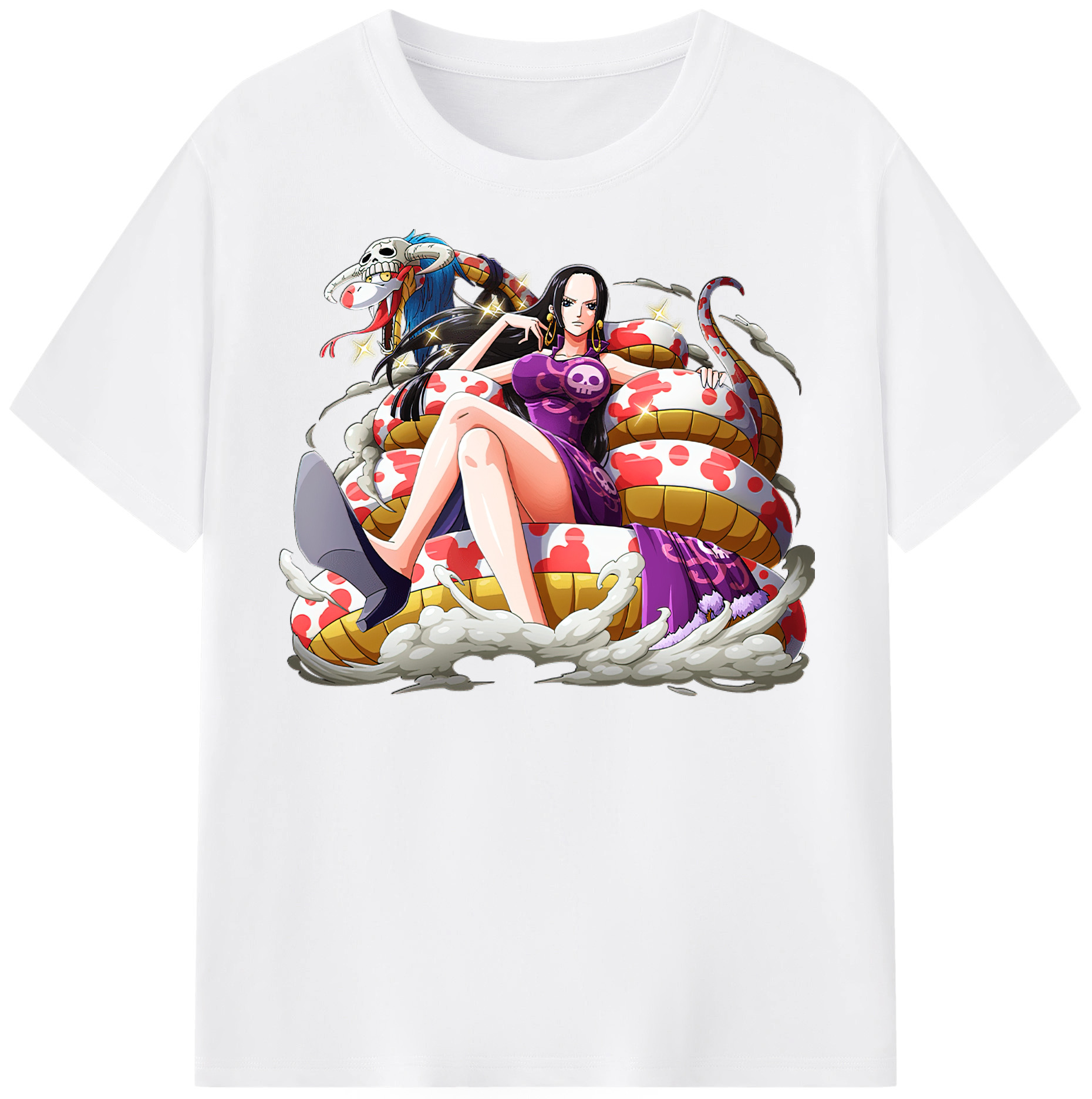 ワンピース ボア・ハンコック ONE PIECE Boa·Hancock 綿100％半袖Tシャツ（フロントプリント）