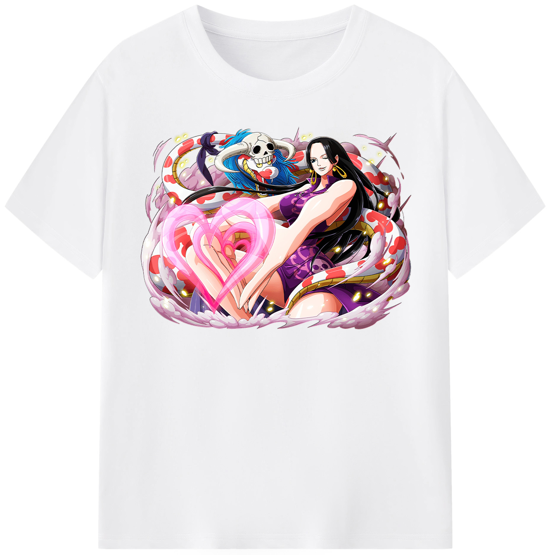 ワンピース ボア・ハンコック ONE PIECE Boa·Hancock 綿100％半袖Tシャツ（フロントプリント）